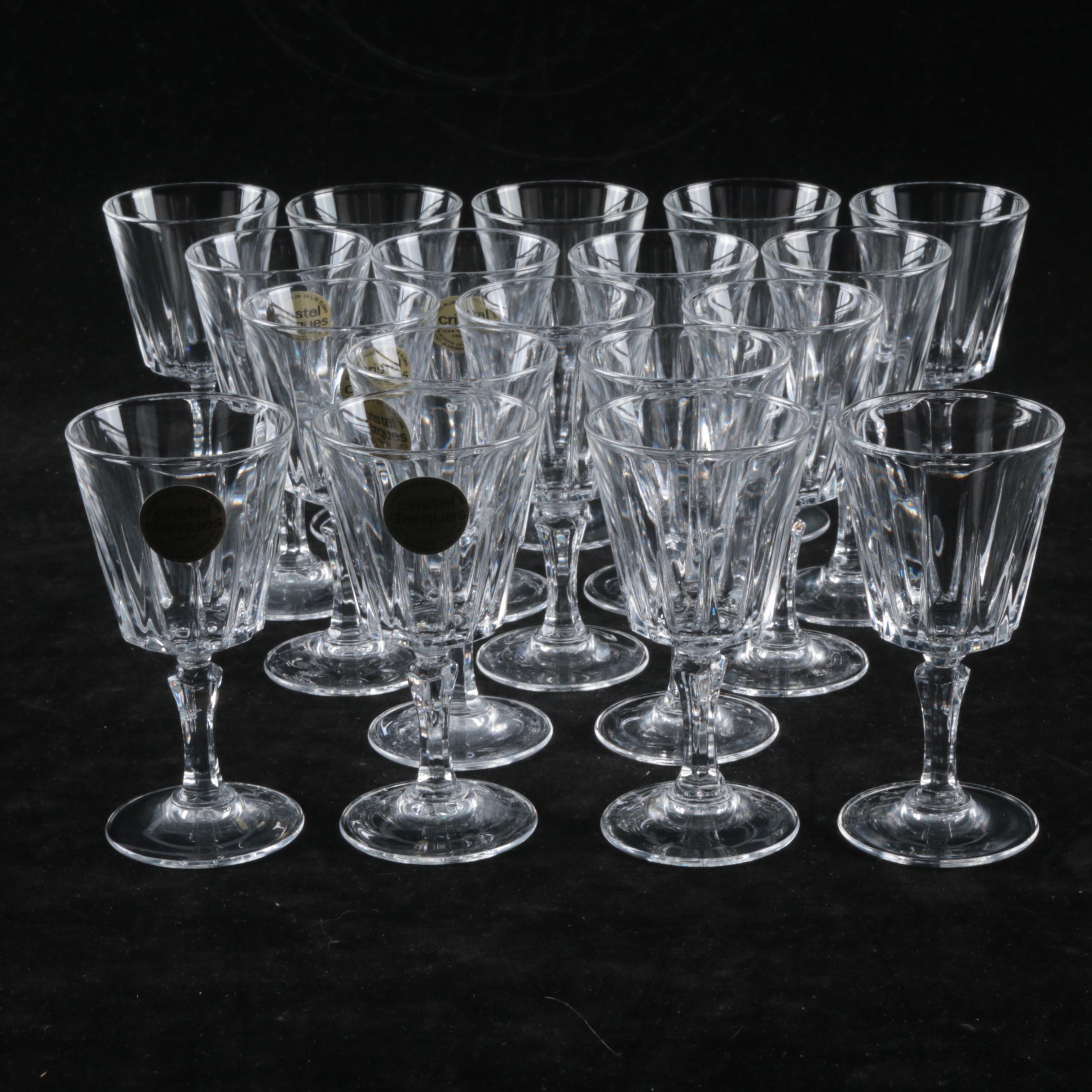 Cristal d'Arques "Versailles" Crystal Cordial Glasses