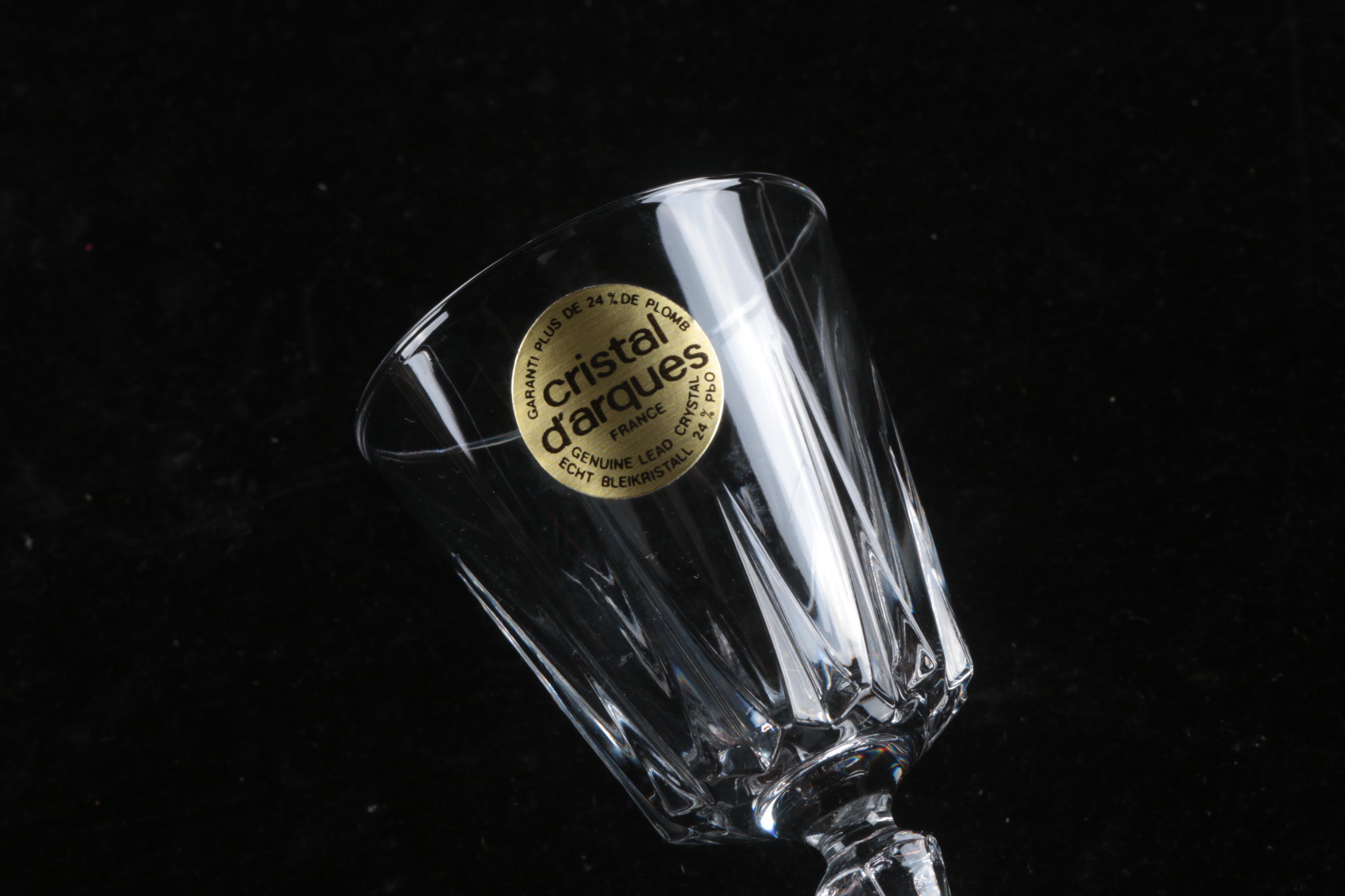 Cristal d'Arques "Versailles" Crystal Cordial Glasses