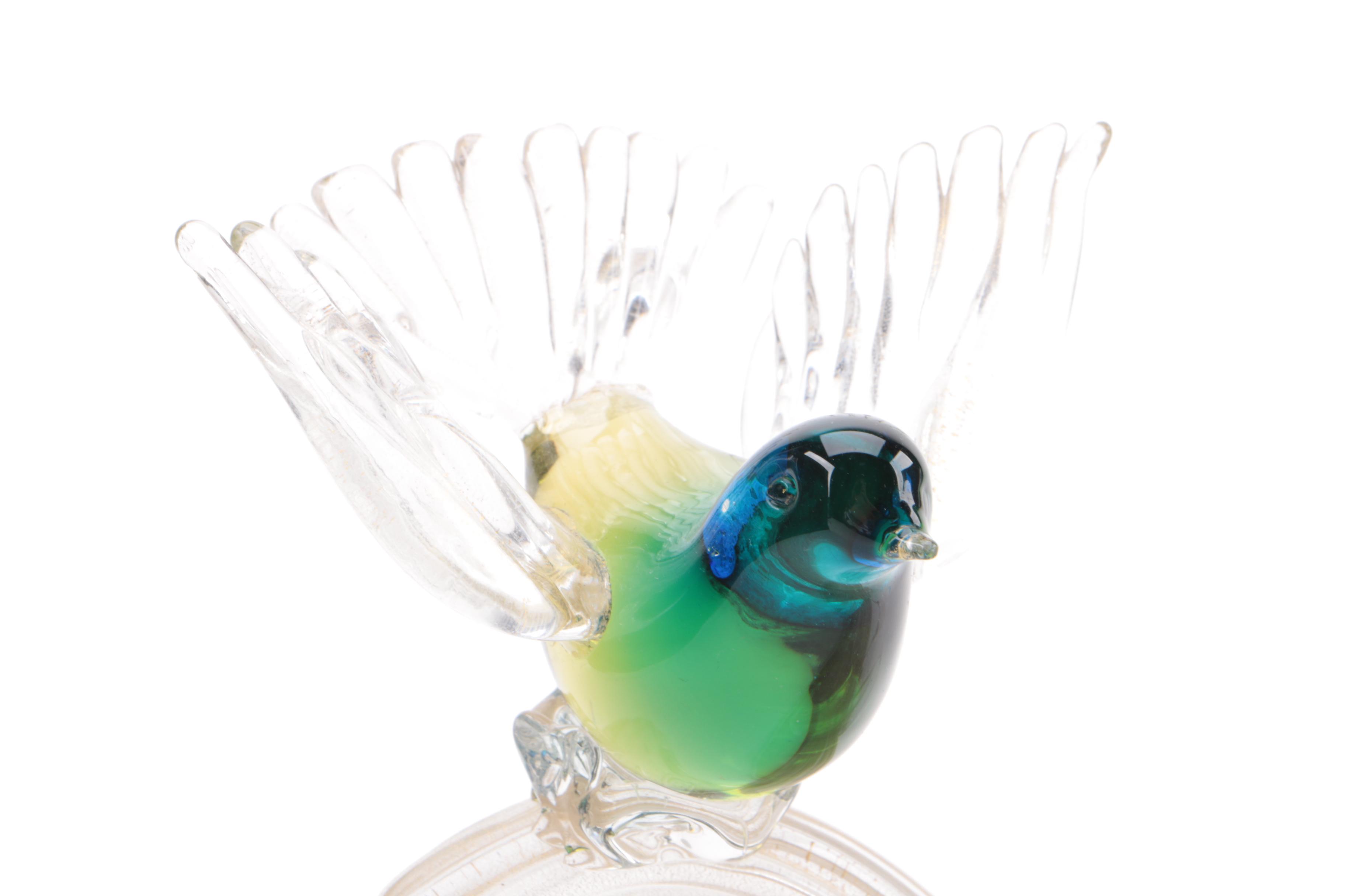 Murano Art Glass Bird Sculpture