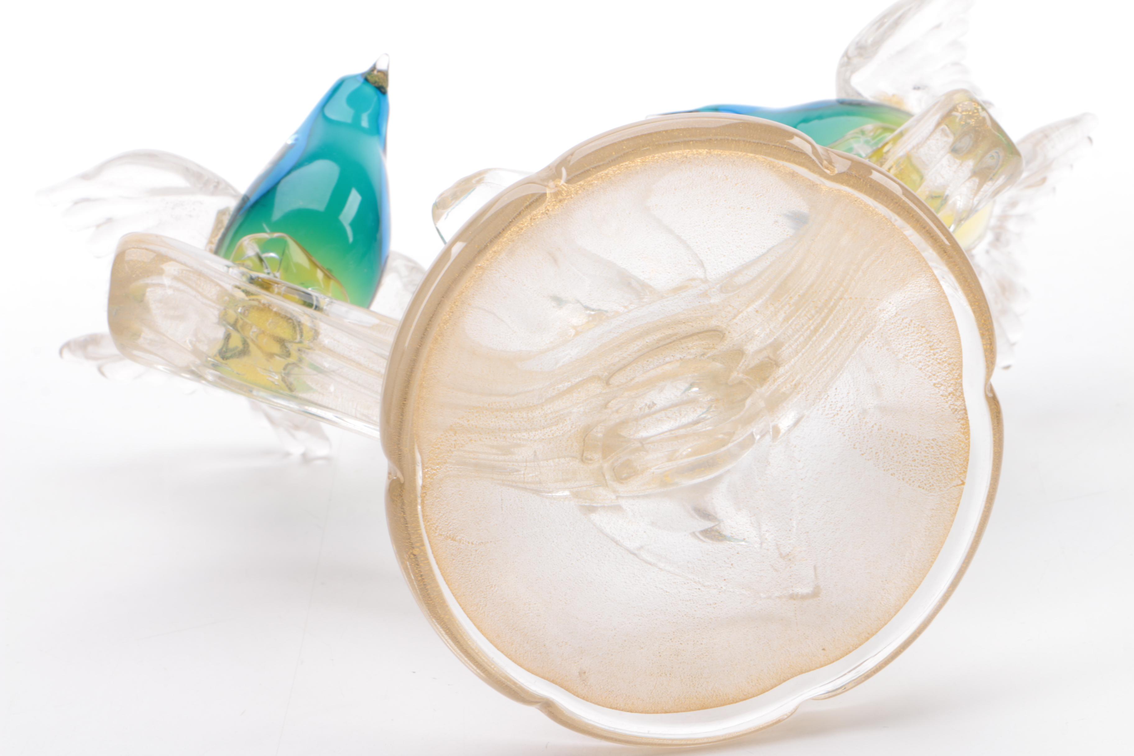 Murano Art Glass Bird Sculpture