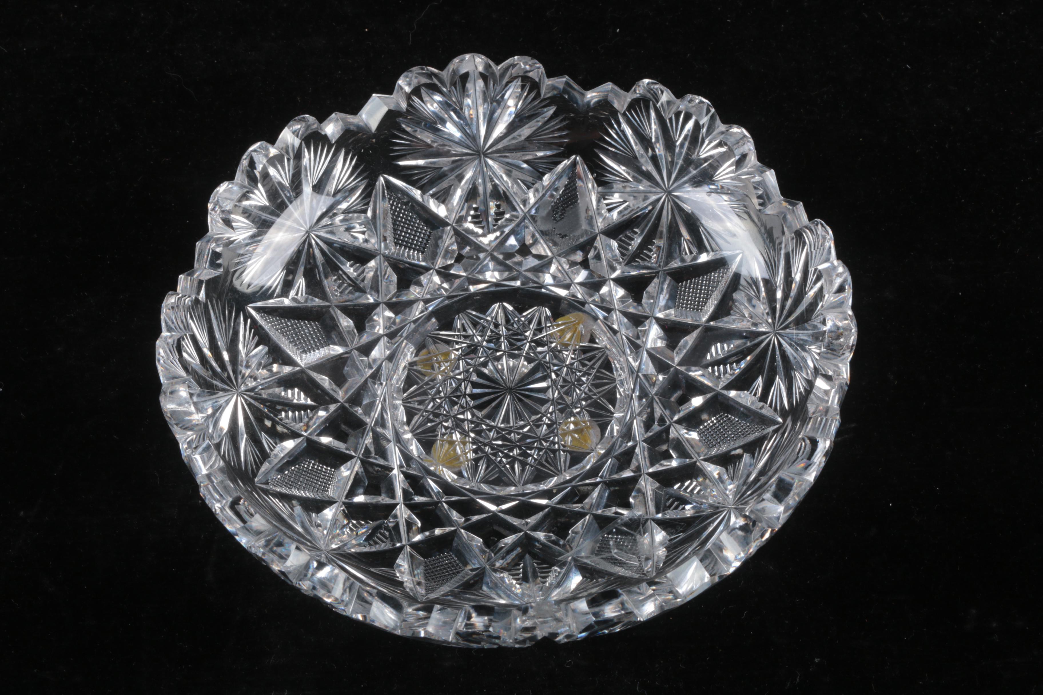 1896-1906 Libbey American Brilliant Period Cut Glass Bowl