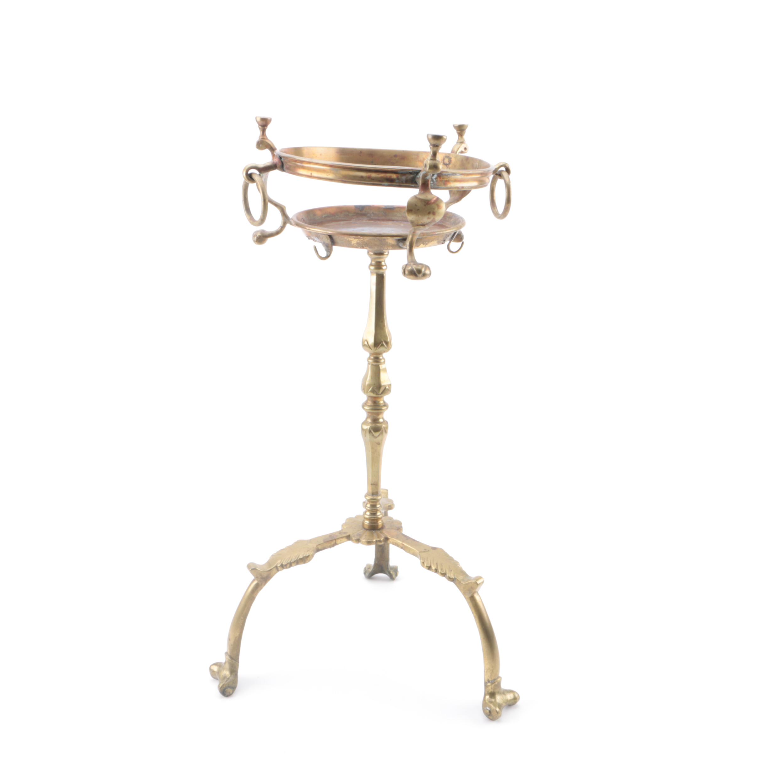 Vintage Brass Pedestal Plant Stand