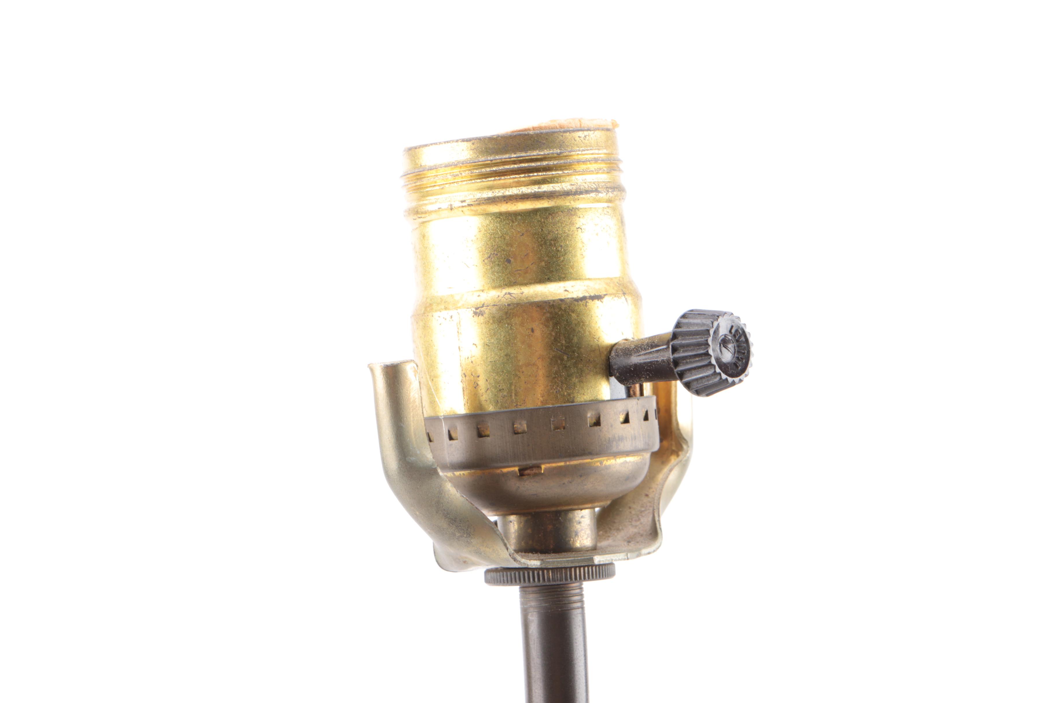 Chinese Brass Figure Lamp