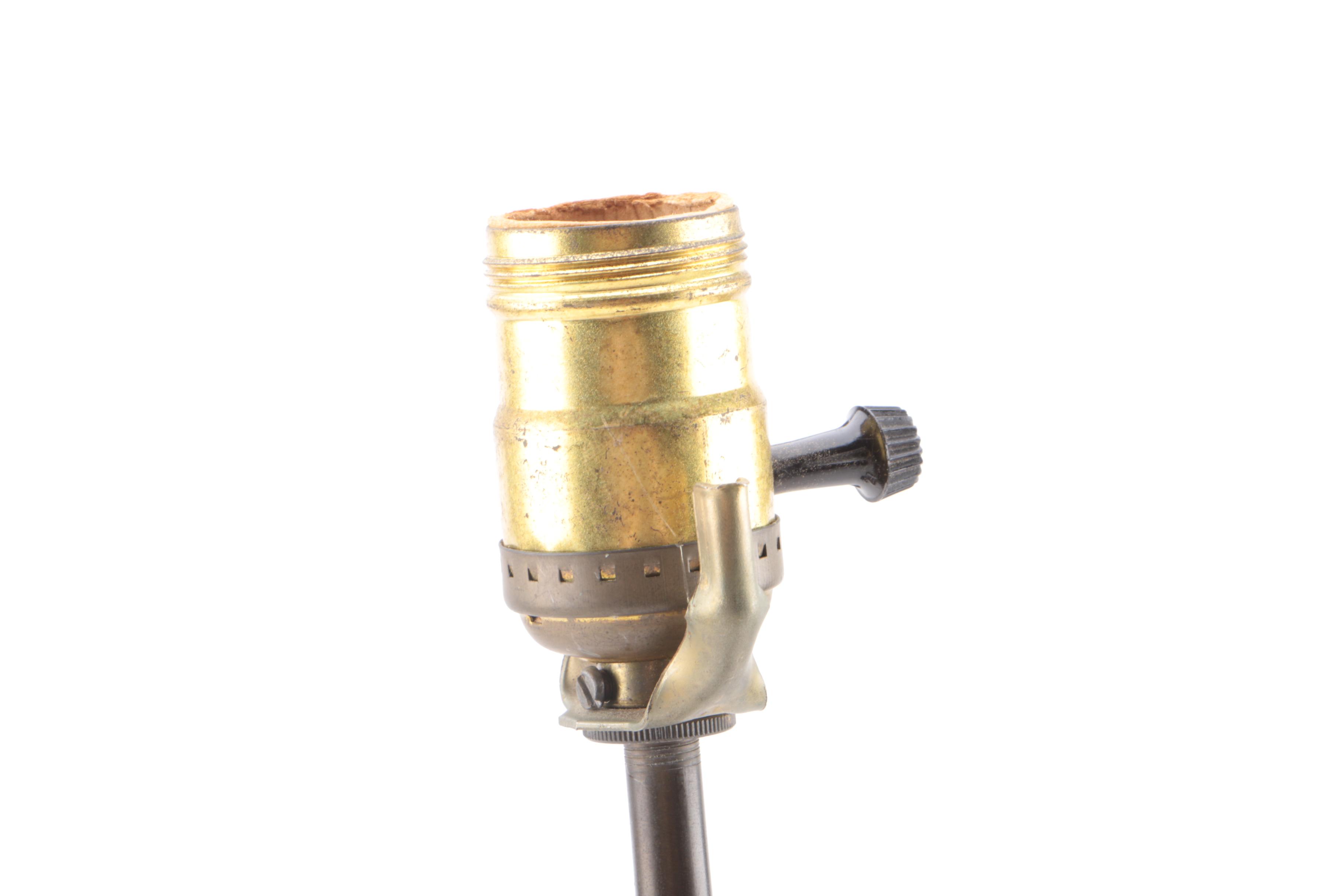 Chinese Brass Figure Lamp