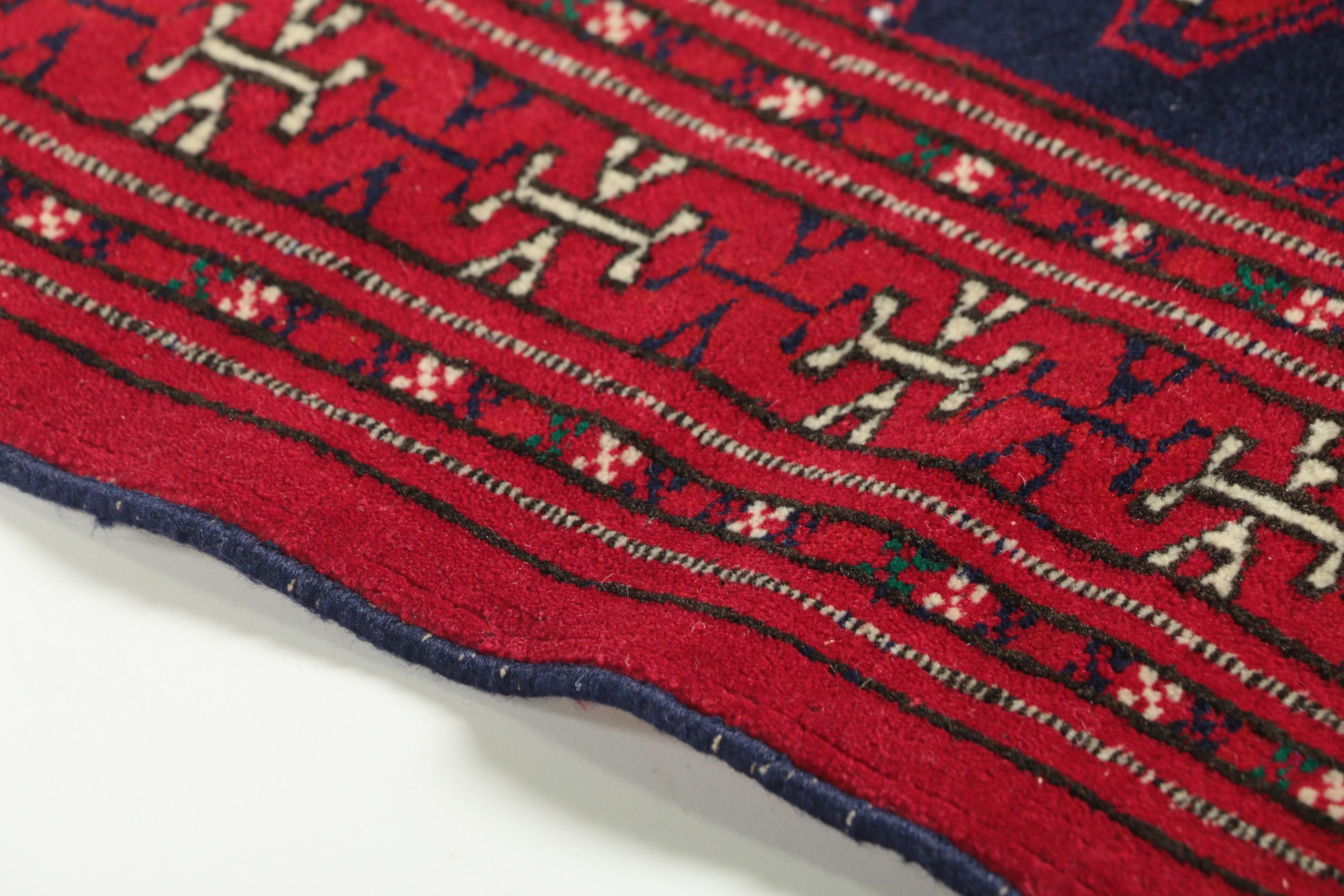 Hand-Knotted Bokhara Wool Accent Rug