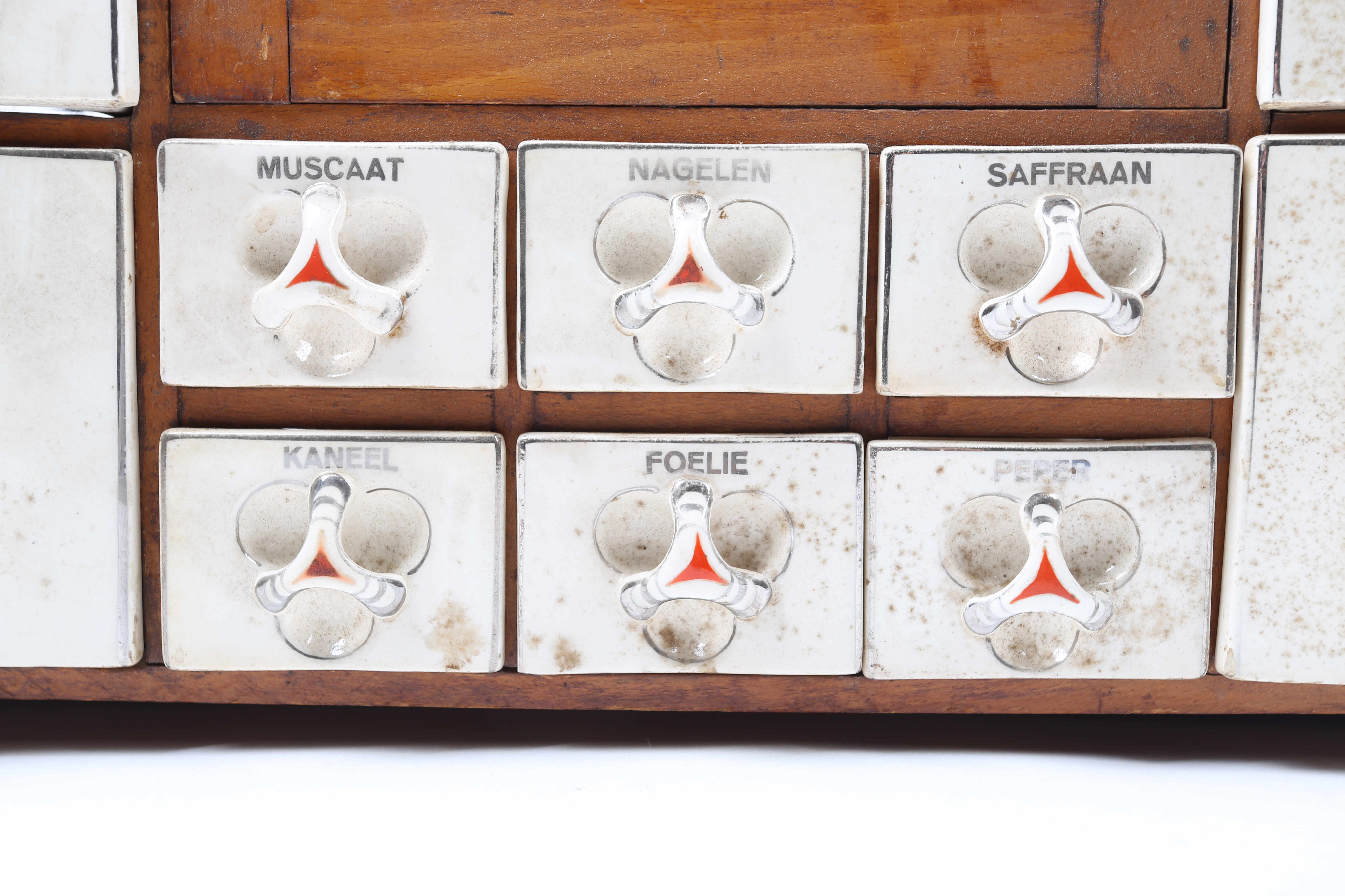 Vintage Converted Dutch Pantry Spice Cabinet with Telechron Clock