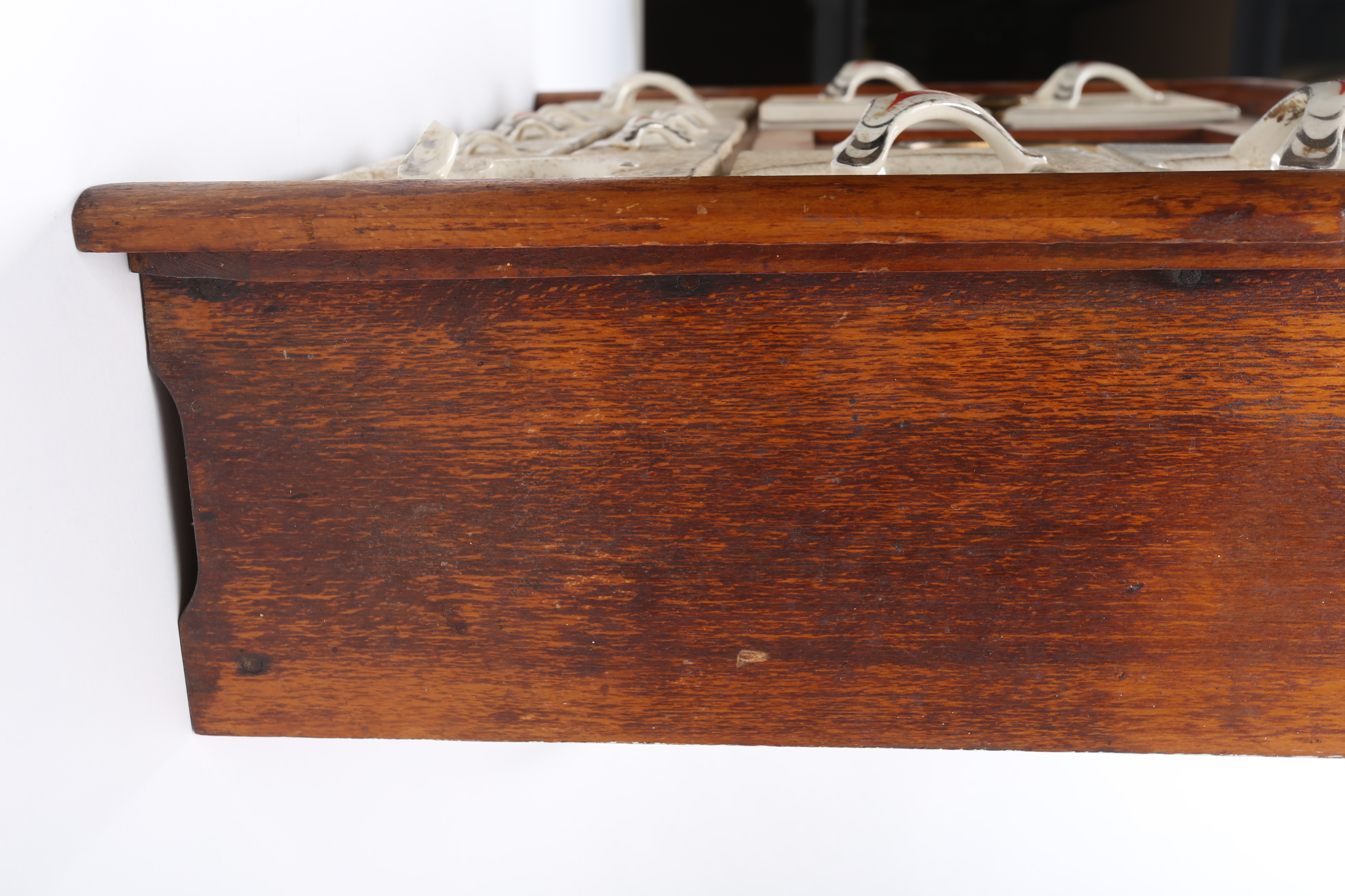 Vintage Converted Dutch Pantry Spice Cabinet with Telechron Clock