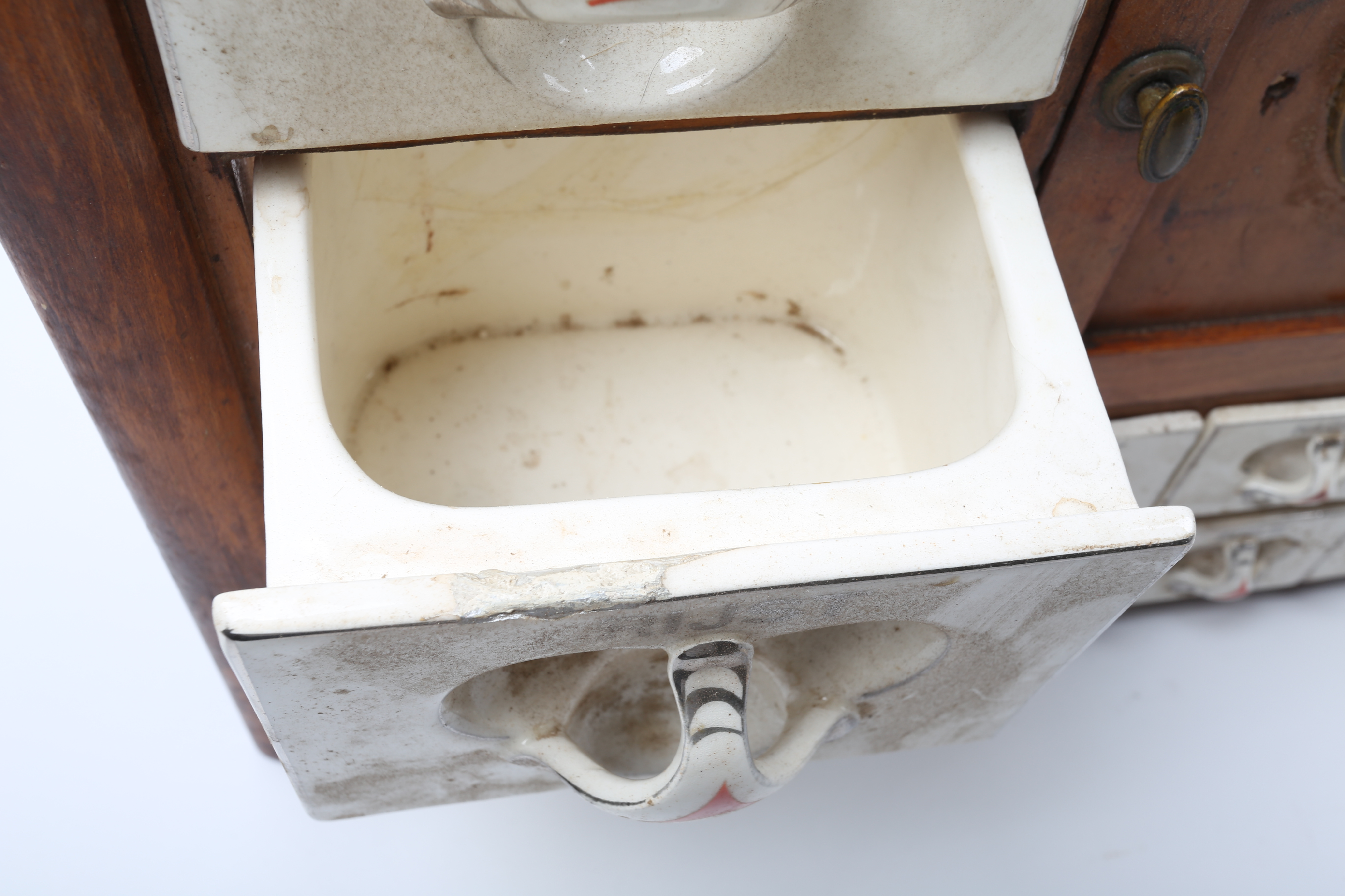 Vintage Converted Dutch Pantry Spice Cabinet with Telechron Clock