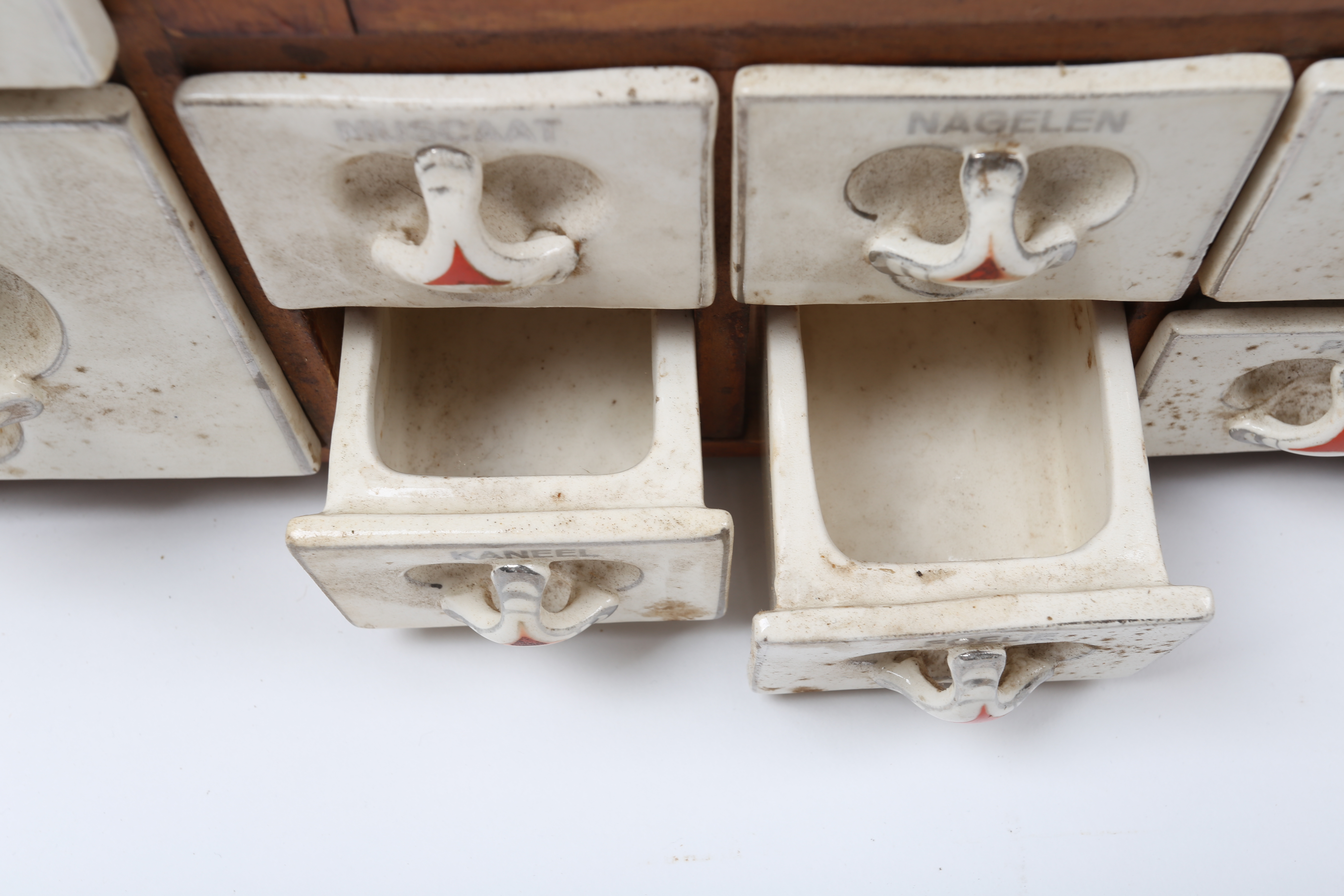 Vintage Converted Dutch Pantry Spice Cabinet with Telechron Clock