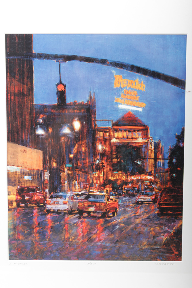 Limited Edition Offset Lithograph After Kirill Novikov Featuring Columbus, Ohio