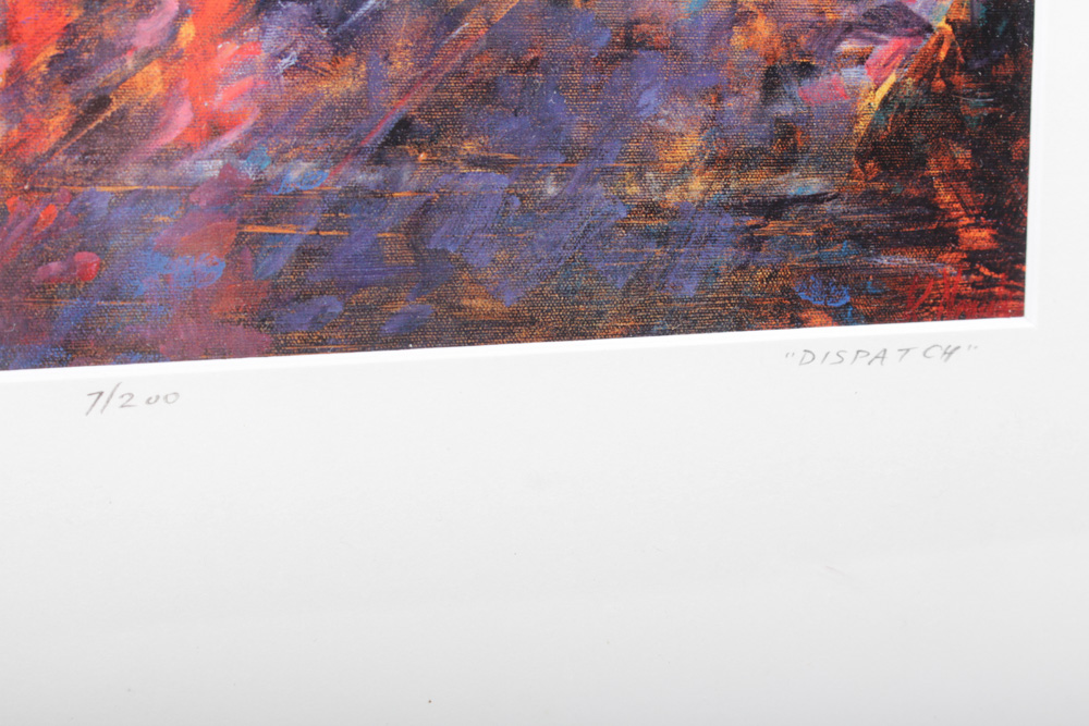 Limited Edition Offset Lithograph After Kirill Novikov Featuring Columbus, Ohio