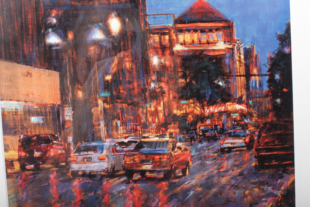 Limited Edition Offset Lithograph After Kirill Novikov Featuring Columbus, Ohio