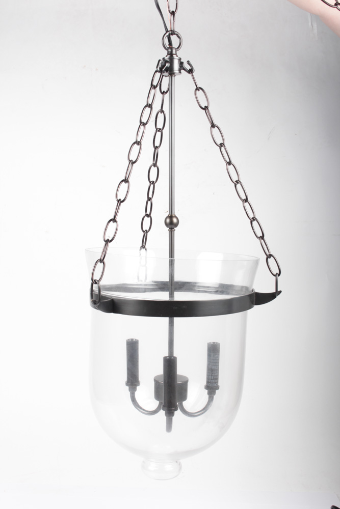 "Hundi" Handblown Glass Cloche Lantern by Pottery Barn