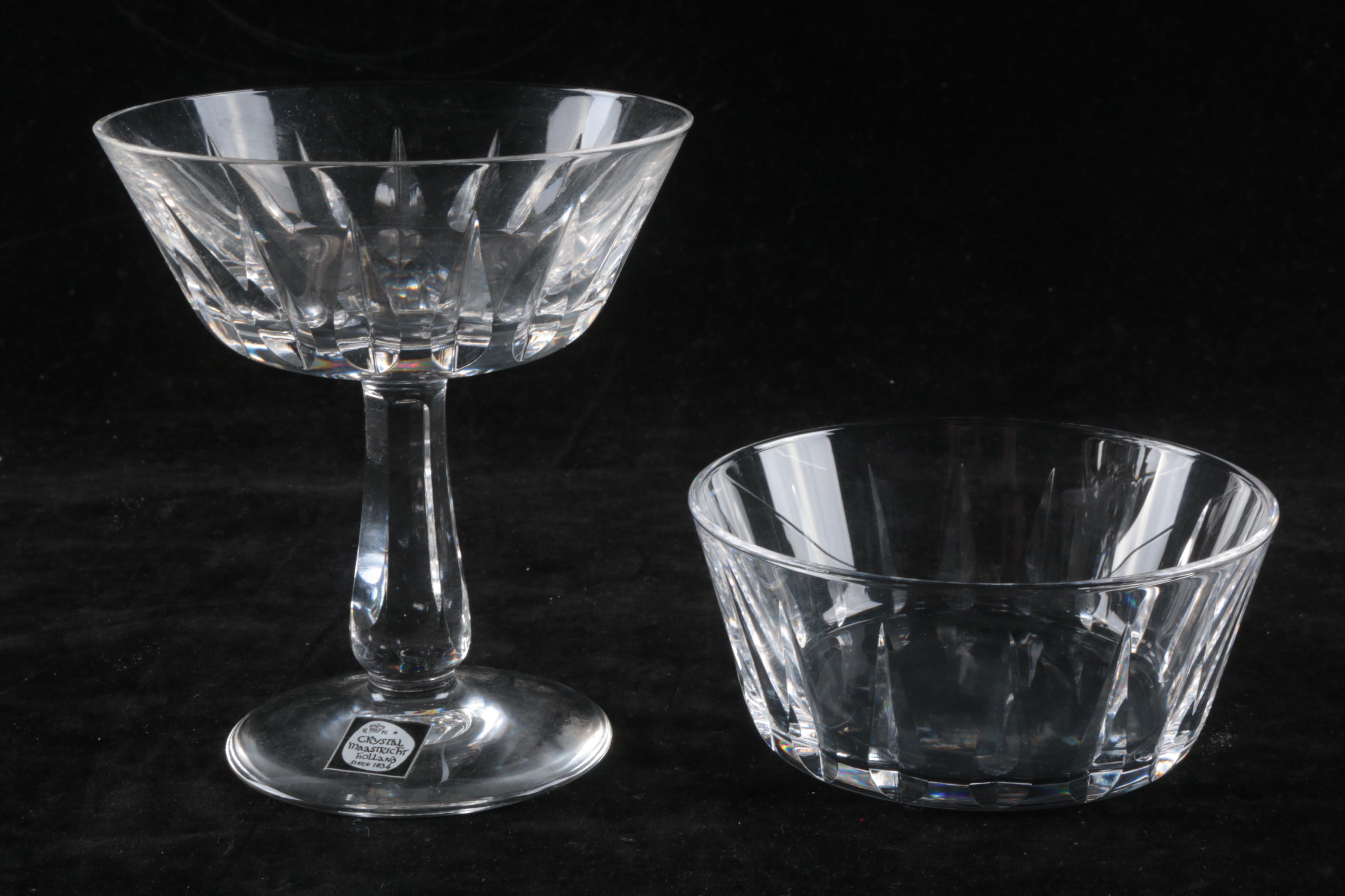Royal Leerdam"Van Dijck" Dutch Crystal Finger Bowls and Sorbets
