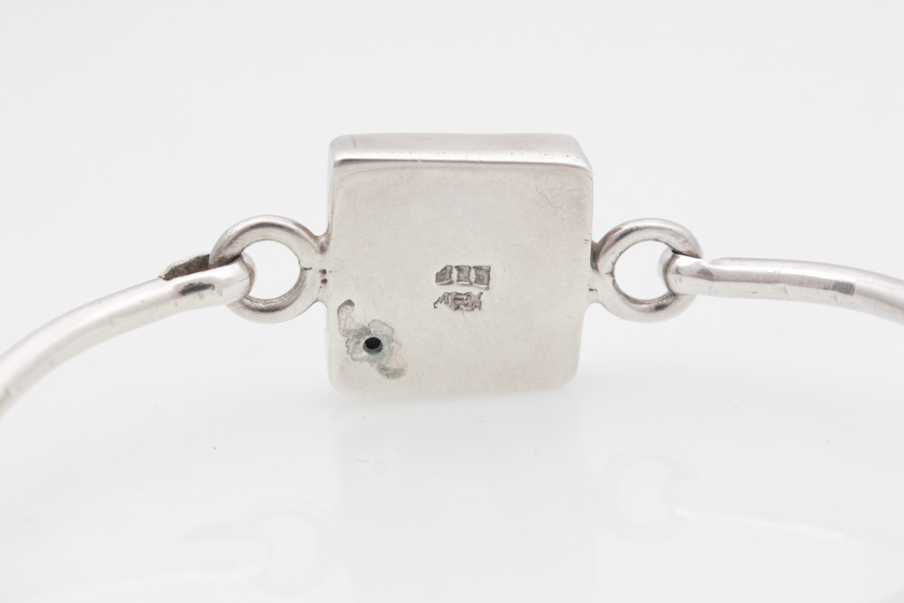 Sterling Silver Monogrammed Bracelet and Earrings