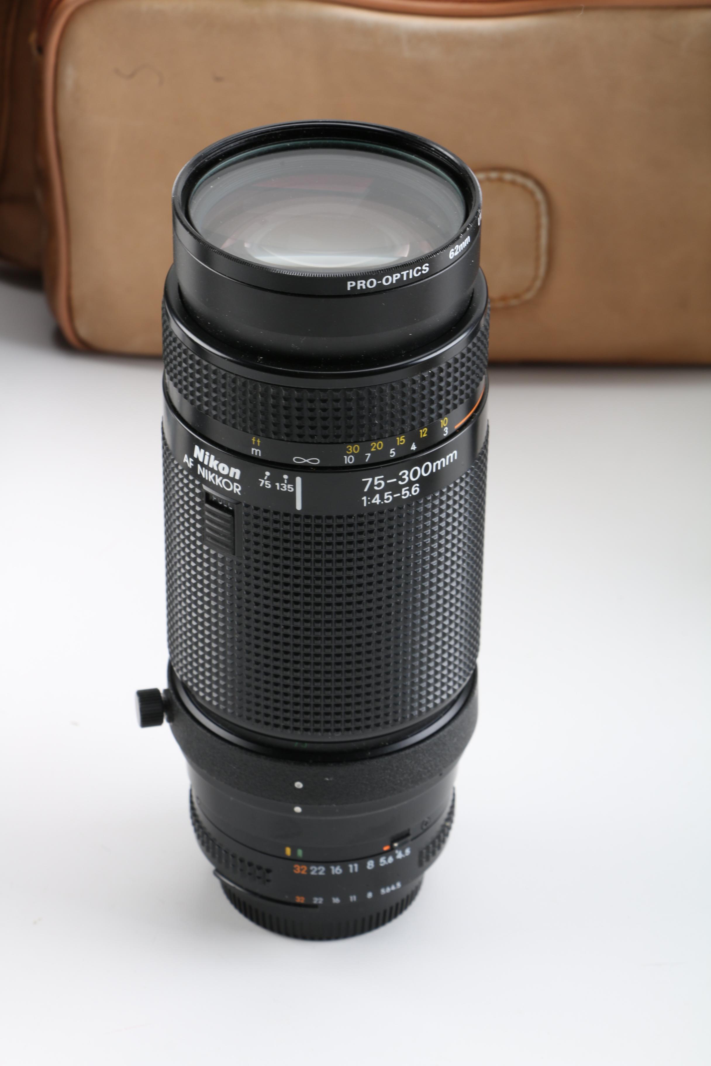 Seikor and Nikon Camera Lenses with D'Brozzi Leather Camera Bag and More