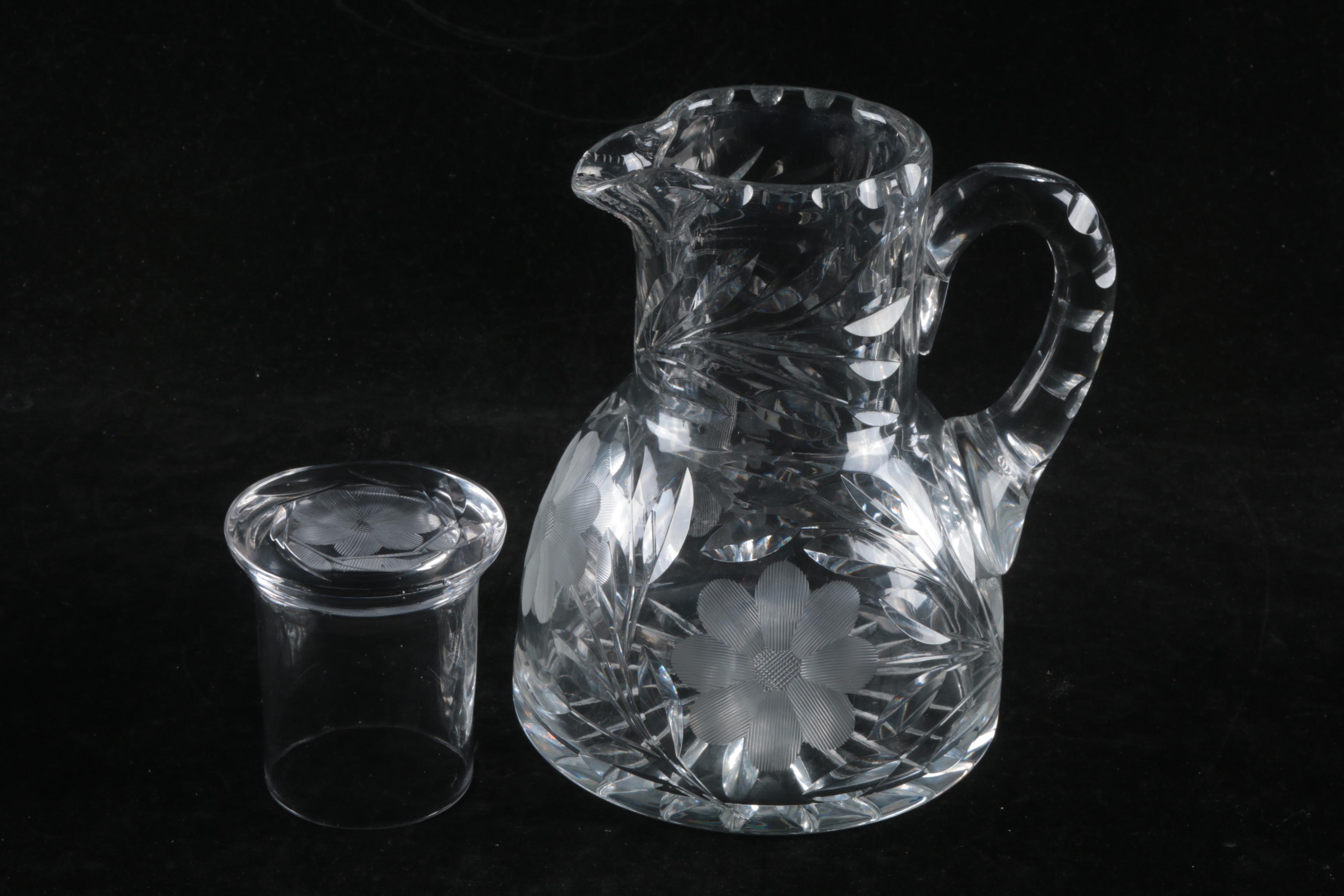 Floral Cut Crystal Serveware