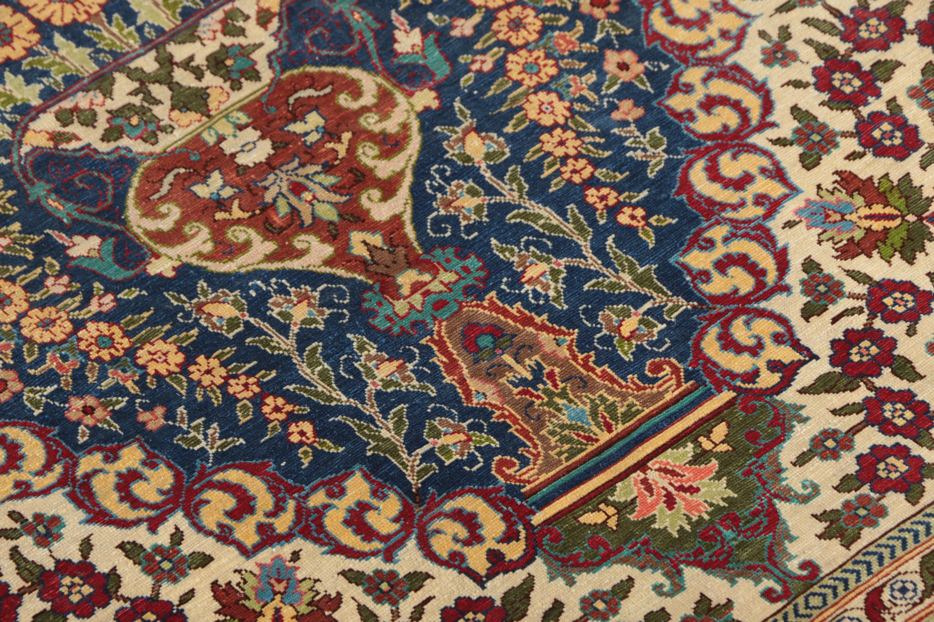 Hand-Knotted Inscribed Turkish Hereke Silk Prayer Rug