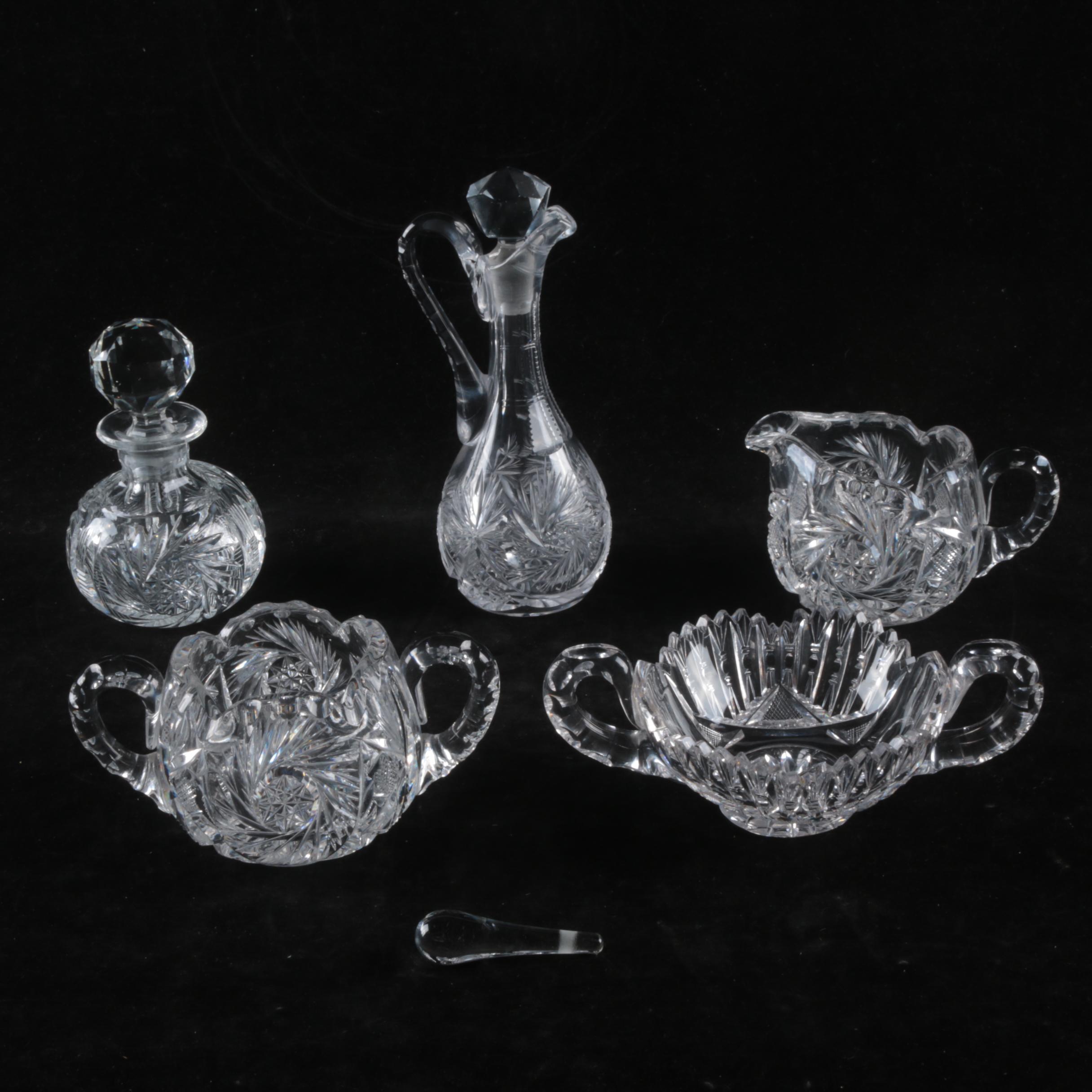American Brilliant Period Cut Glass Serveware