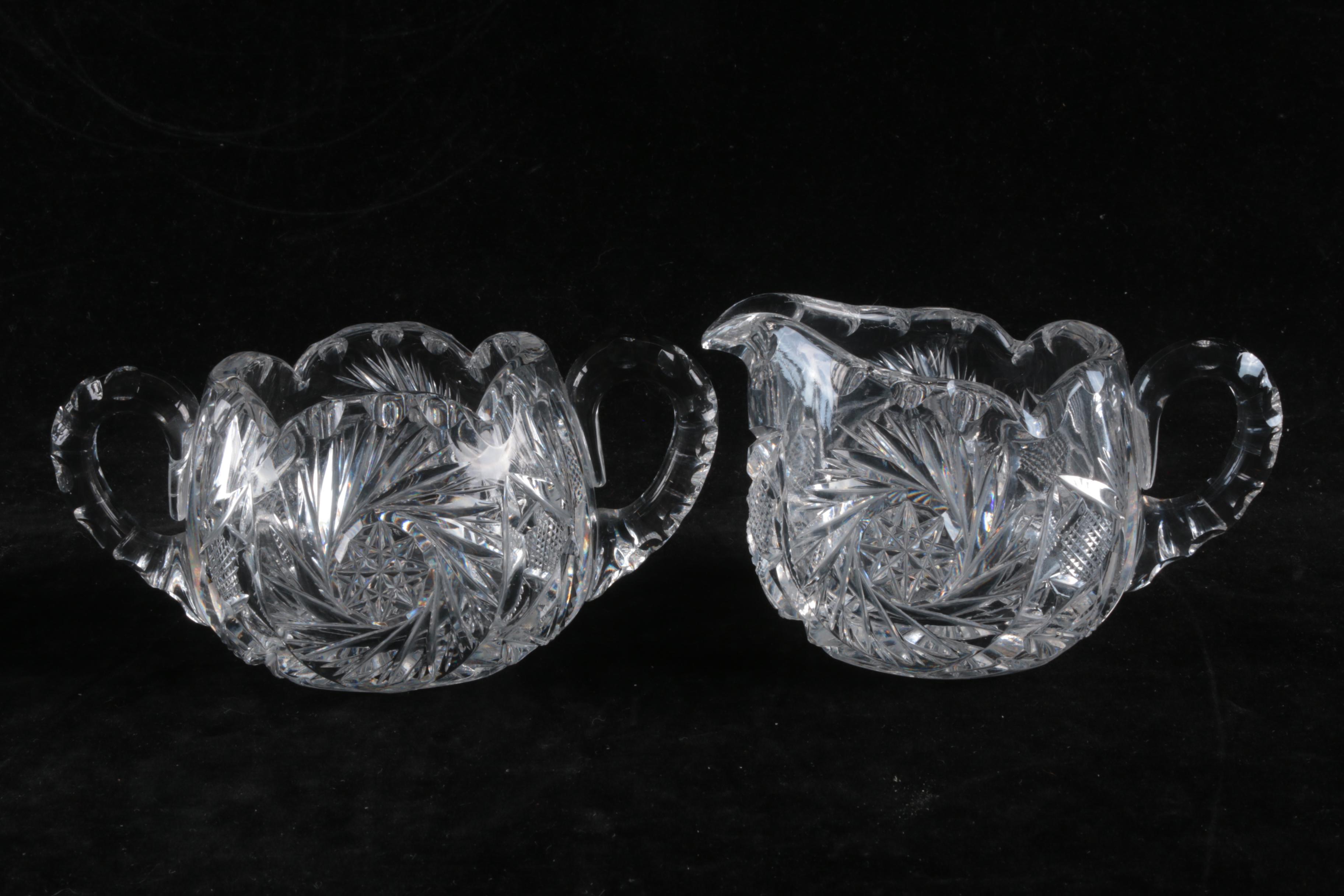 American Brilliant Period Cut Glass Serveware