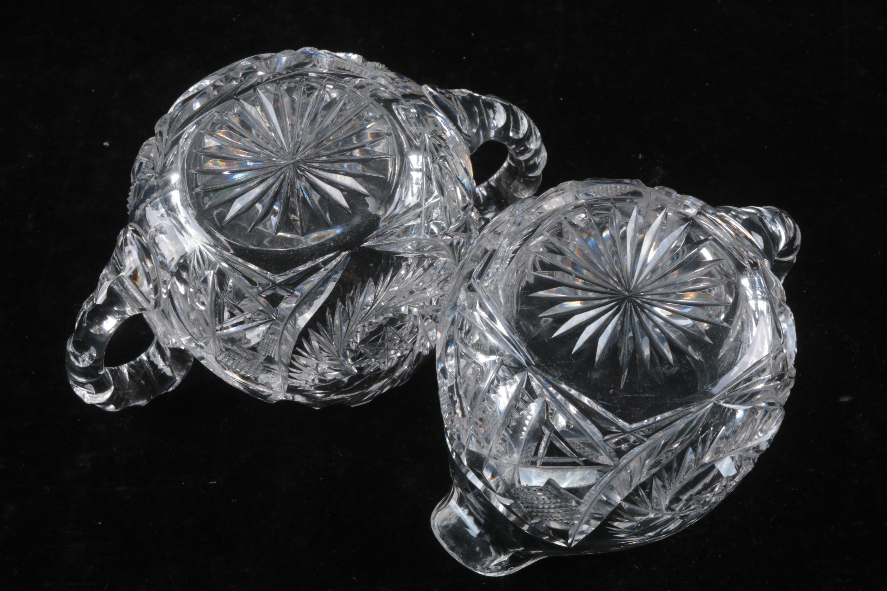 American Brilliant Period Cut Glass Serveware