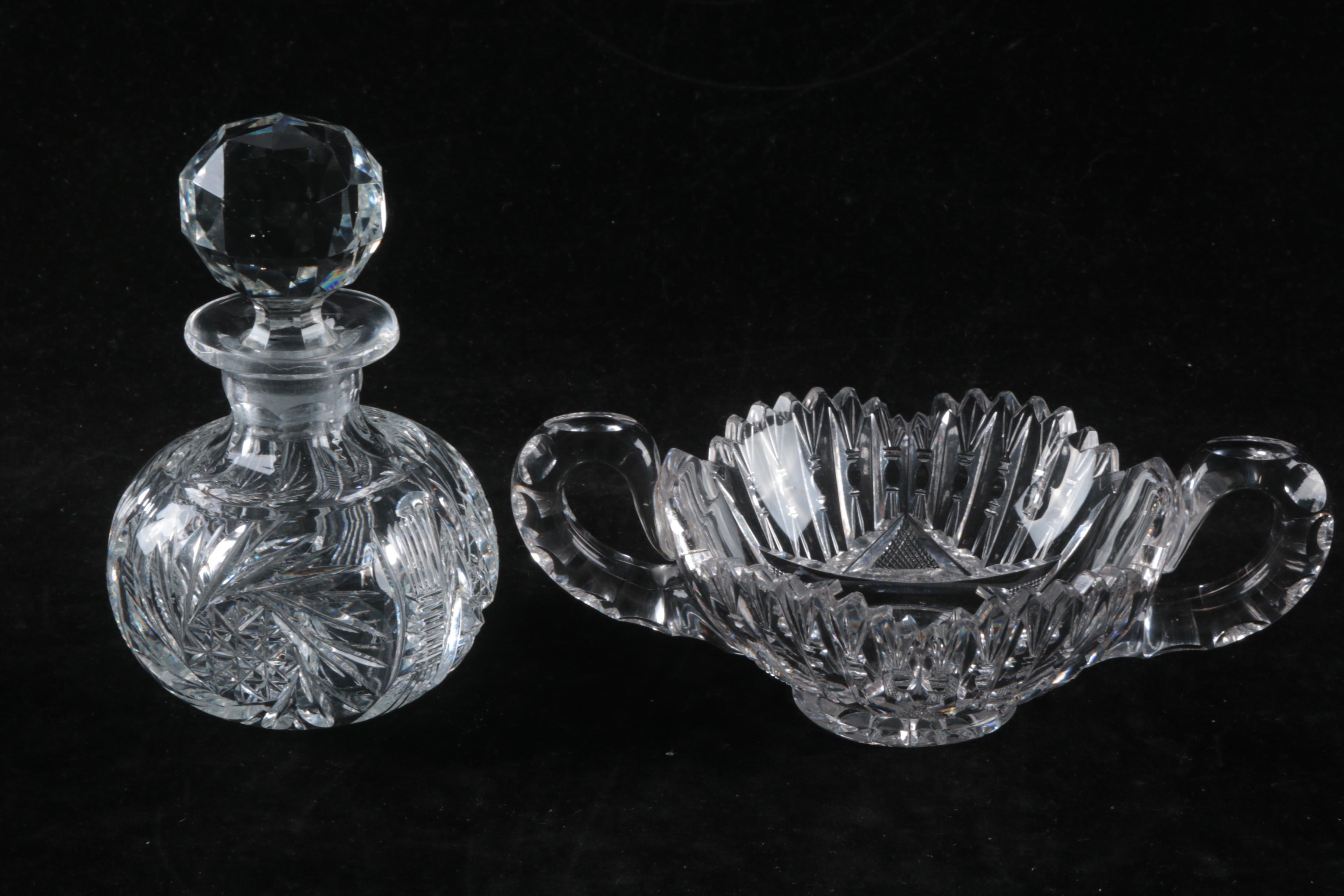 American Brilliant Period Cut Glass Serveware