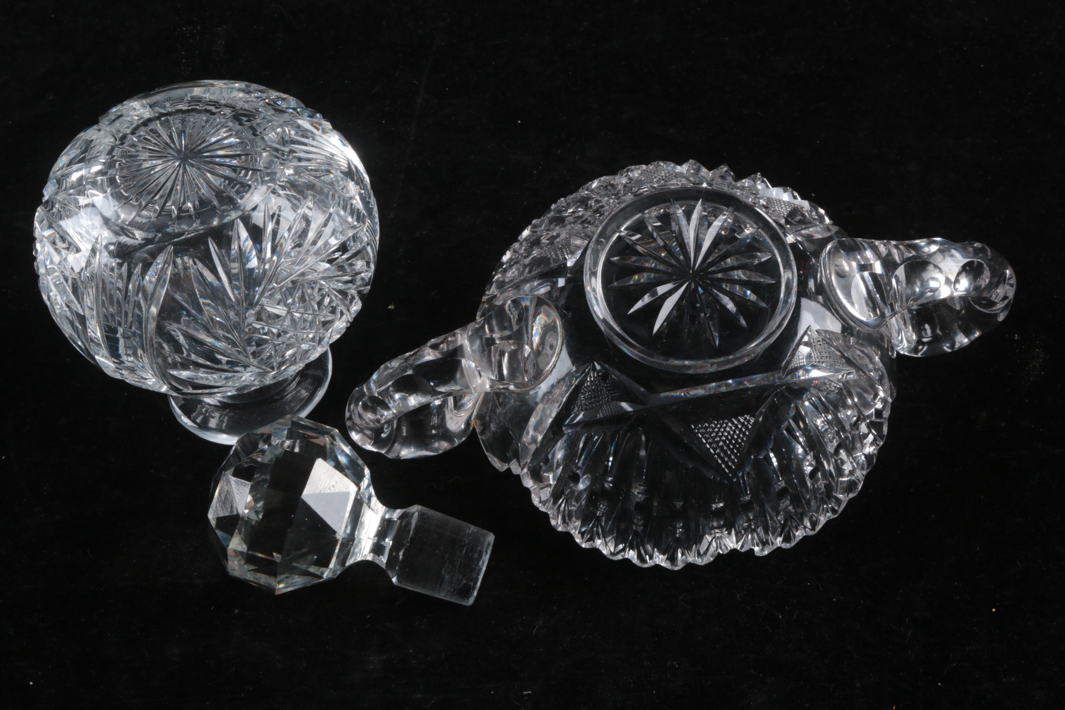 American Brilliant Period Cut Glass Serveware