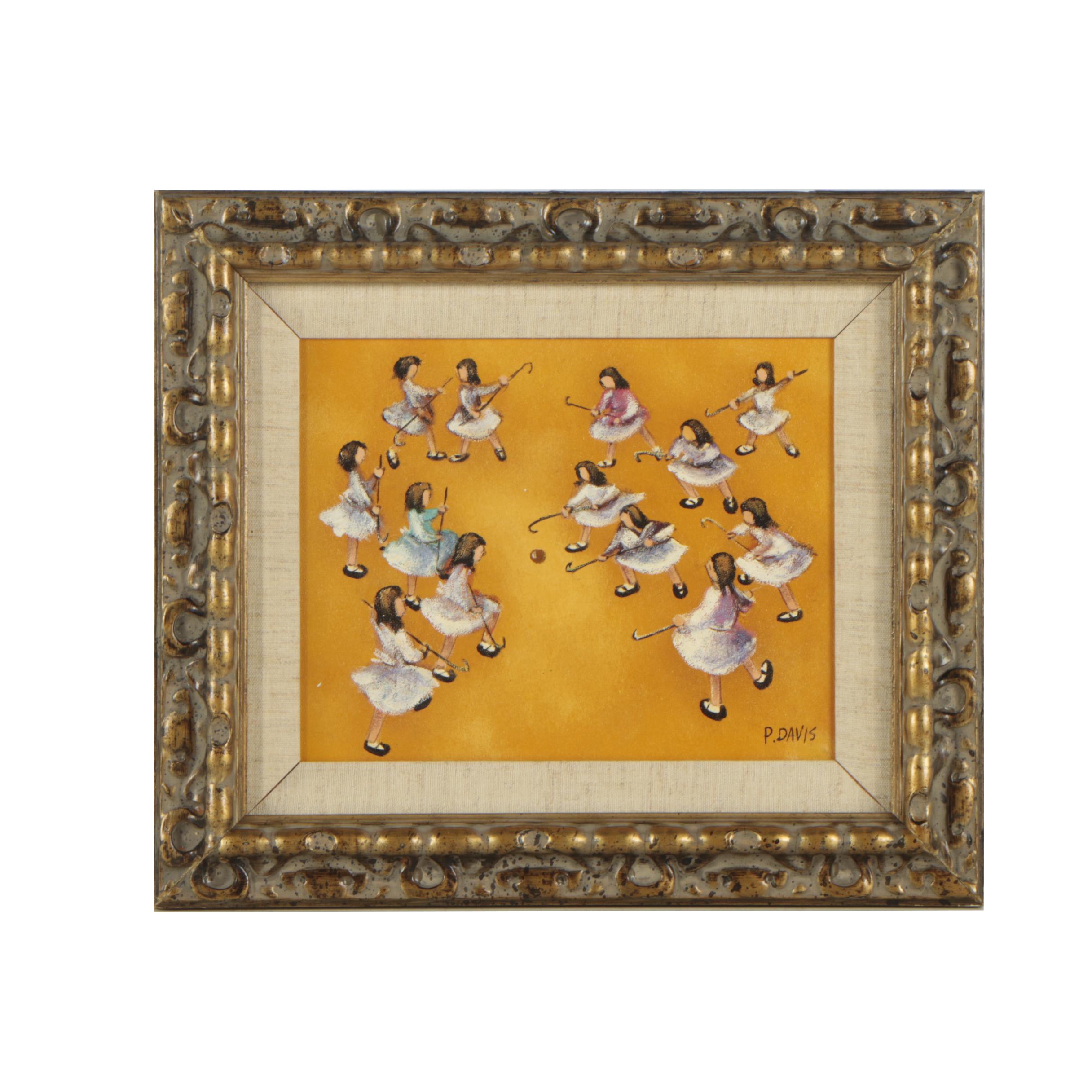 P. Davis Oil Painting