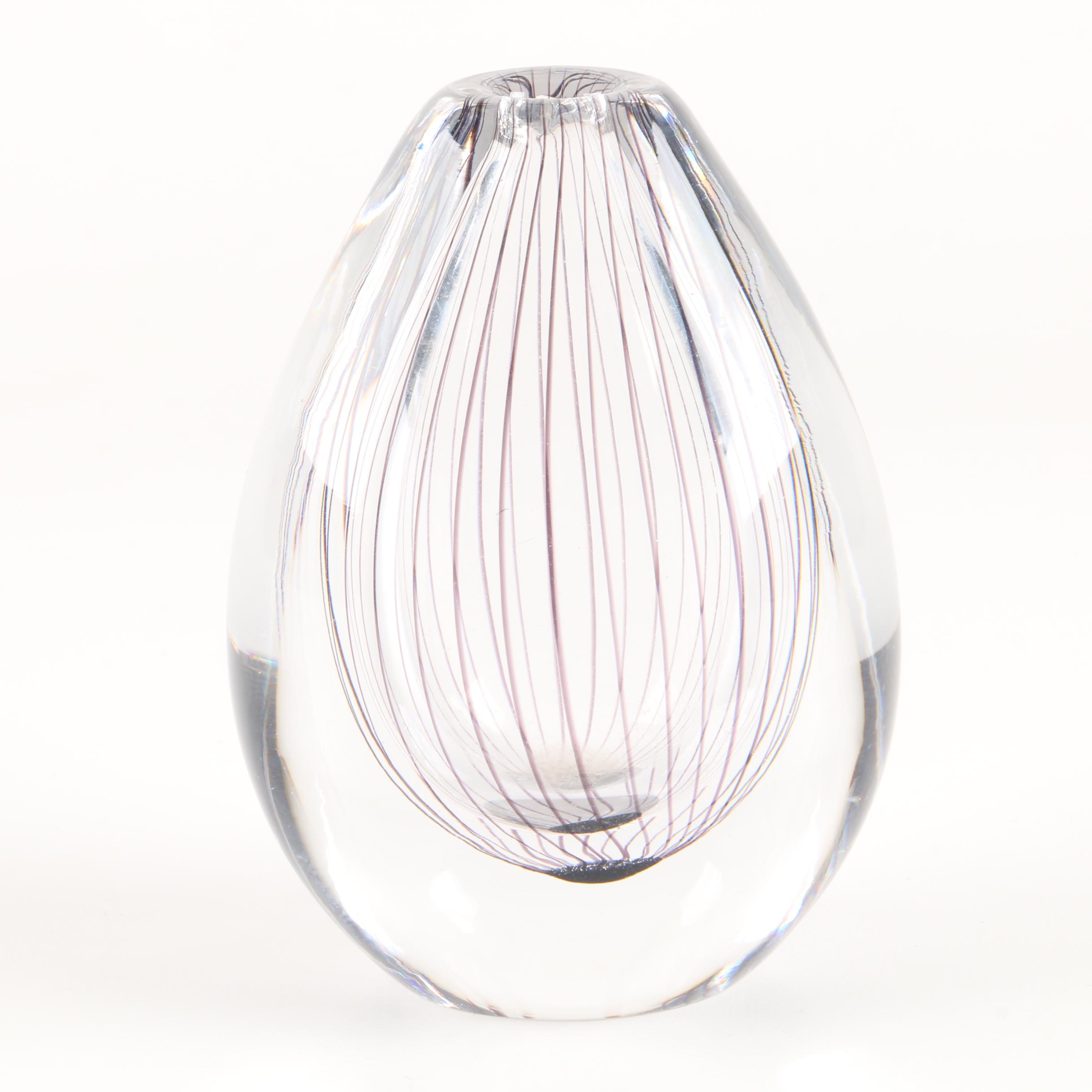 Vintage Vicke Lindstrand Art Glass Vase for Kosta