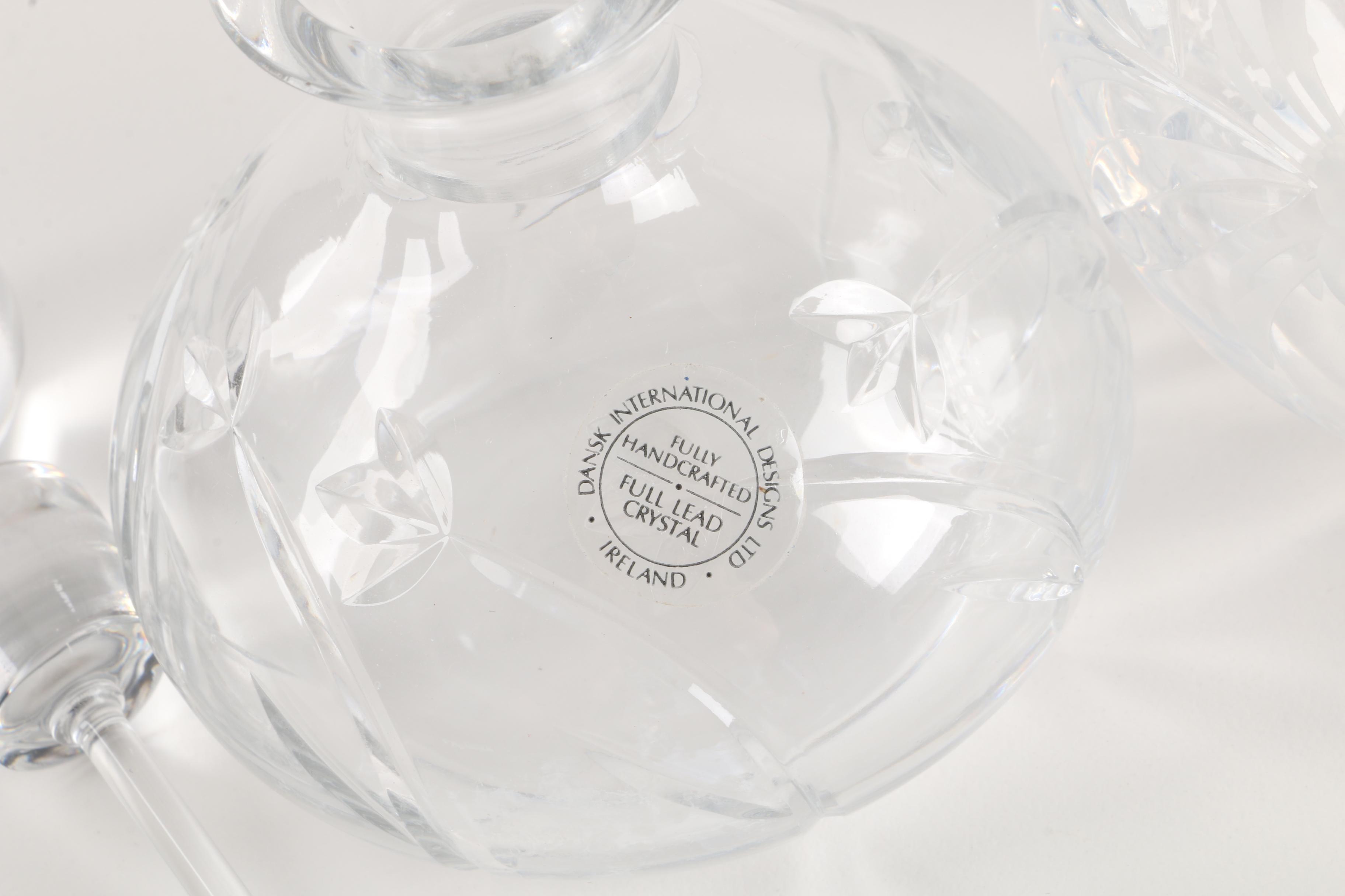 Crystal and Glass Perfume Bottles Featuring Silver Overlay