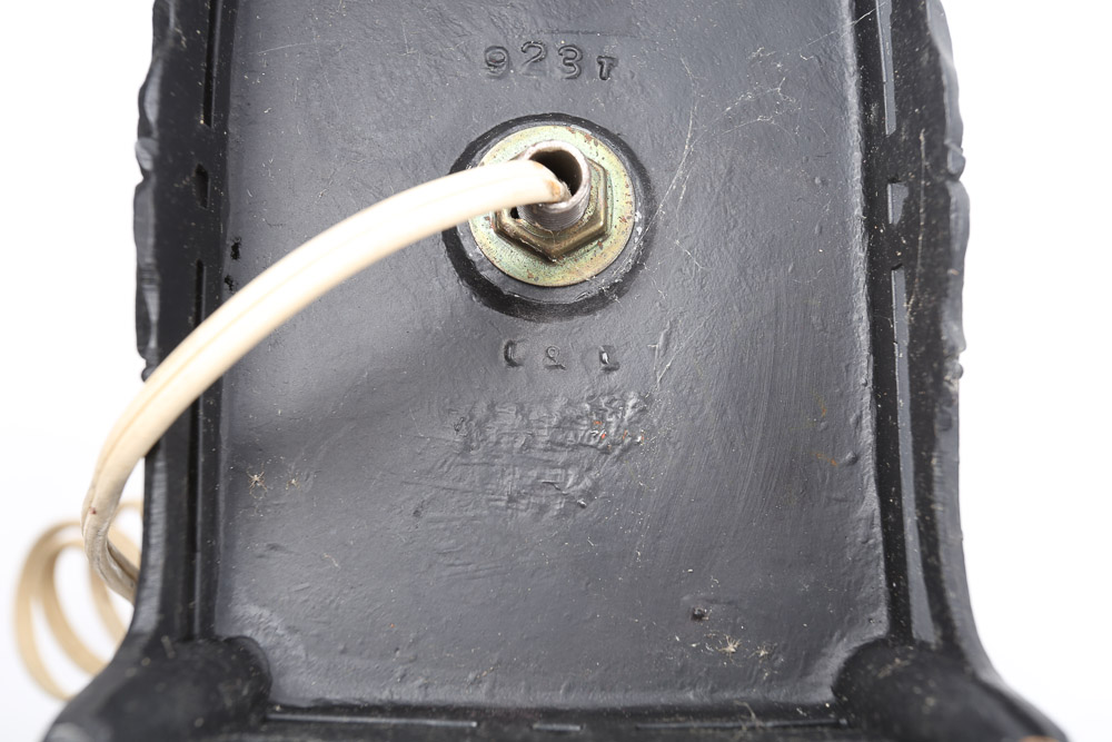 Vintage Chinese Blue and White Ceramic Table Lamps with Footed Metal Bases