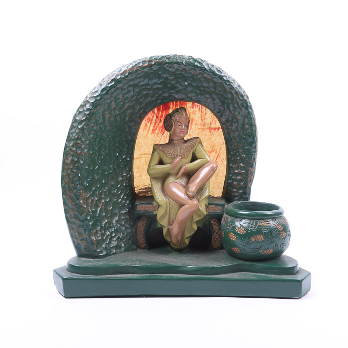 Vintage Ceramic Silhouette "TV Lamp"