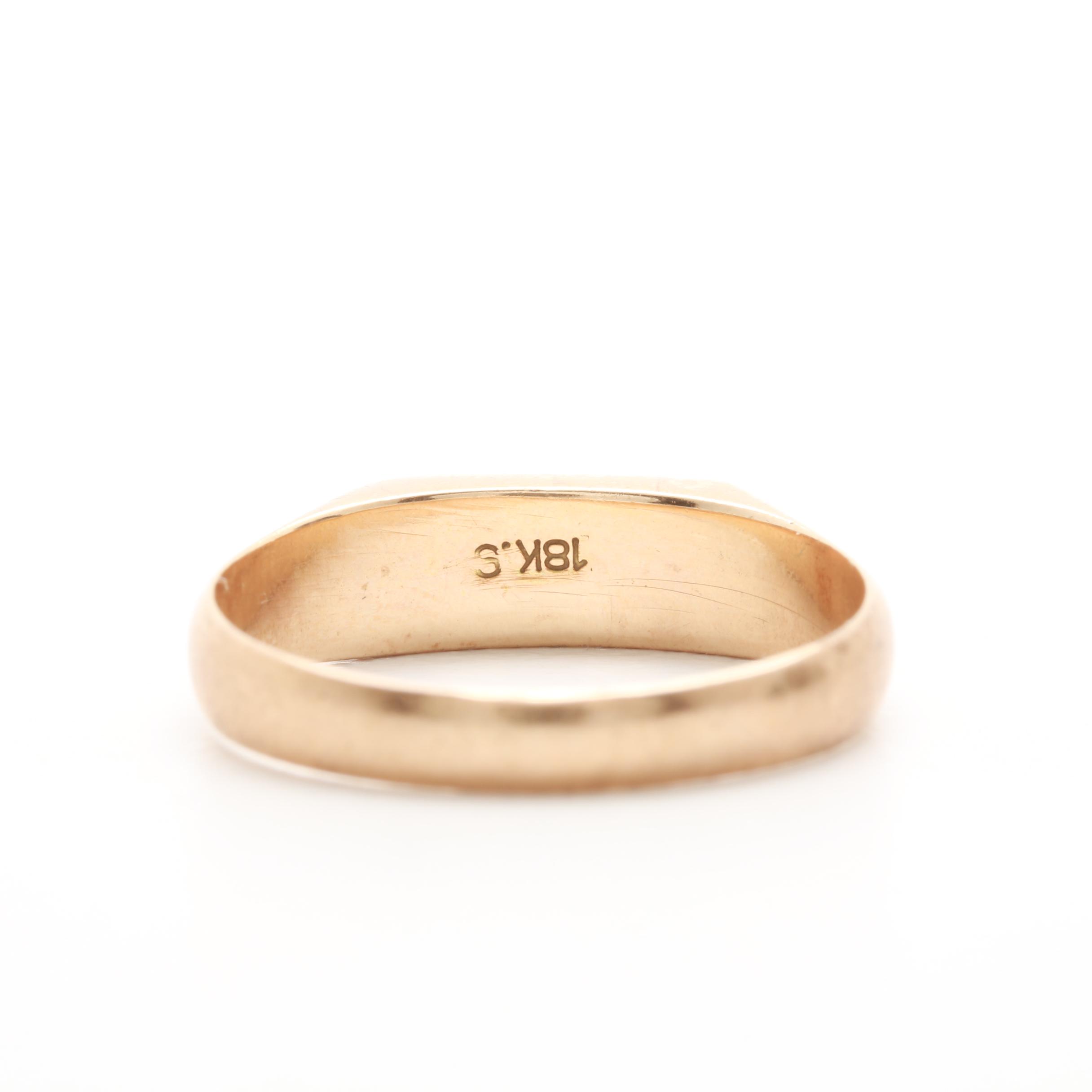 14K Yellow Gold Coral Ring