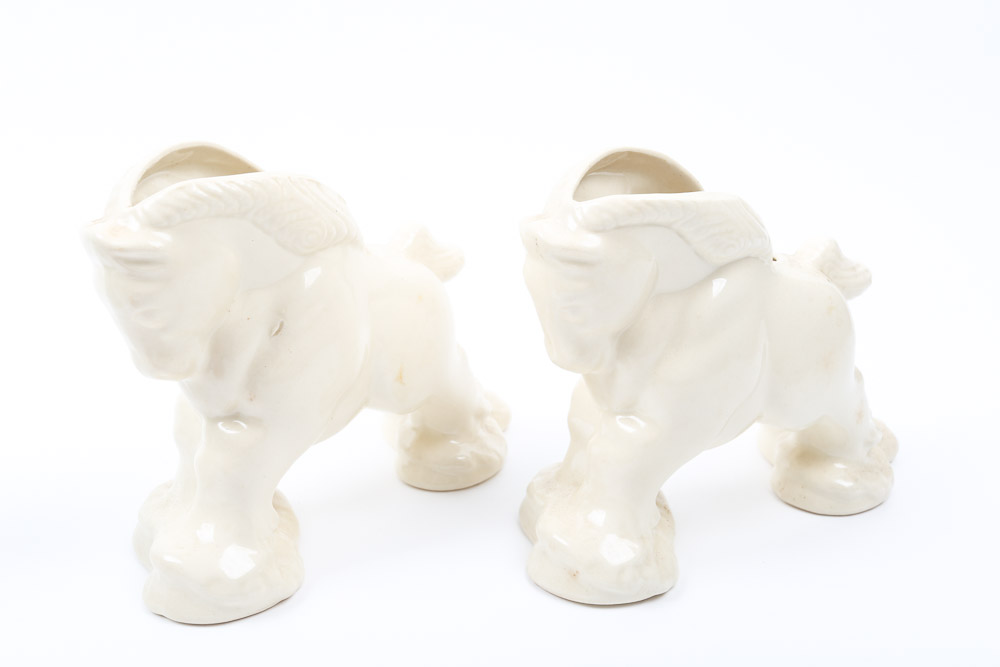 Ceramic Figurine and Figurine Planters