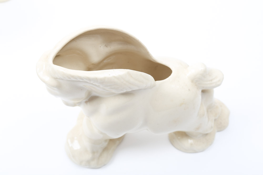 Ceramic Figurine and Figurine Planters