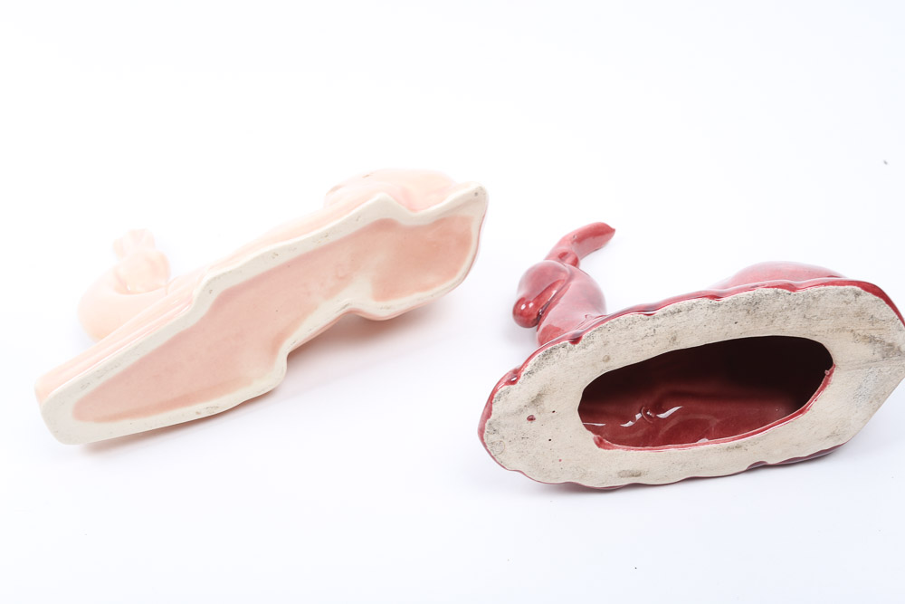 Ceramic Figurine and Figurine Planters