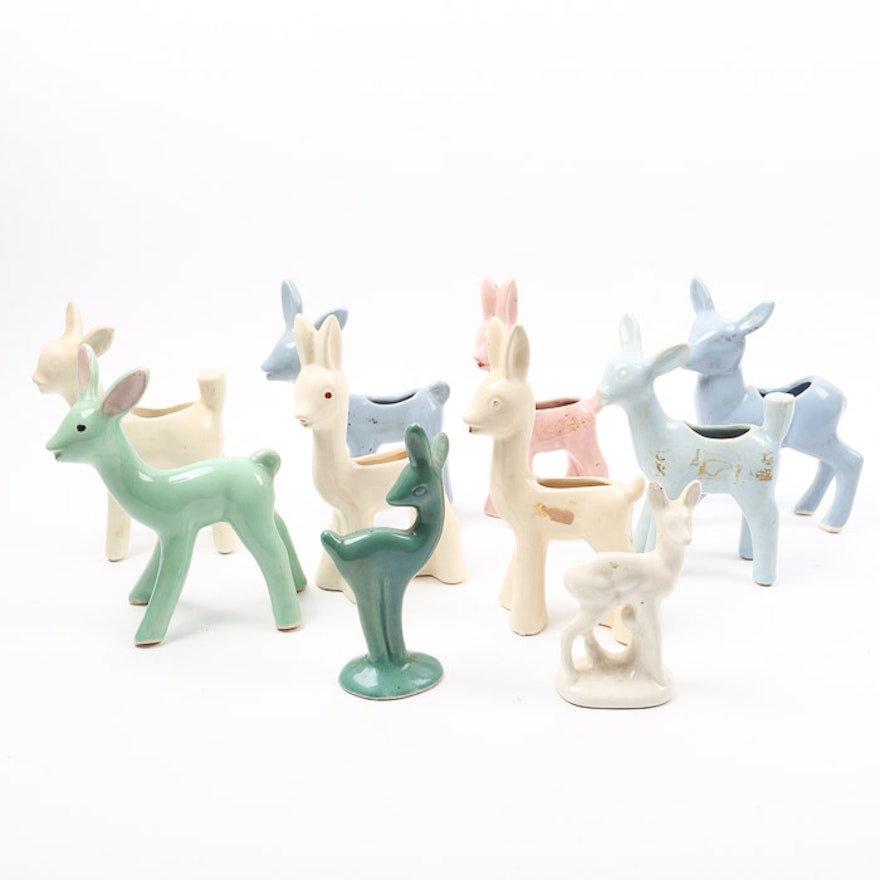 Ceramic Animal Figurine Planters