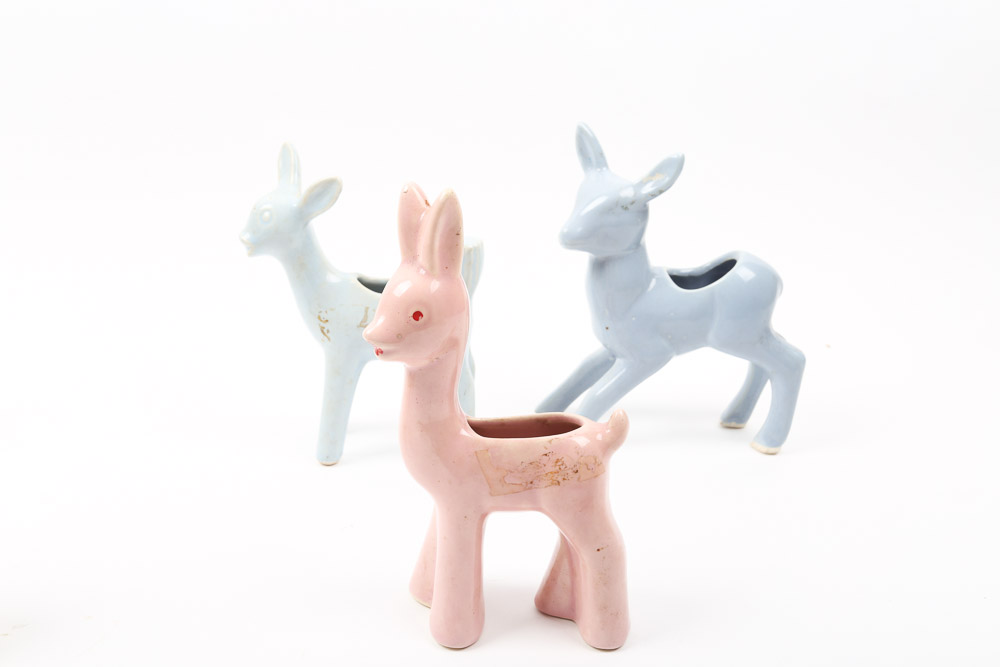 Ceramic Animal Figurine Planters