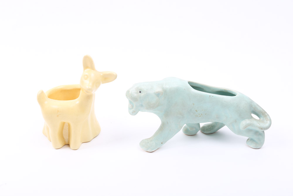 Ceramic Animal Figurine Planters
