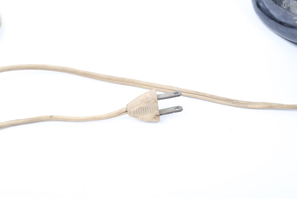 Mid-Century Vintage Black Panther Ceramic "TV Lamp"