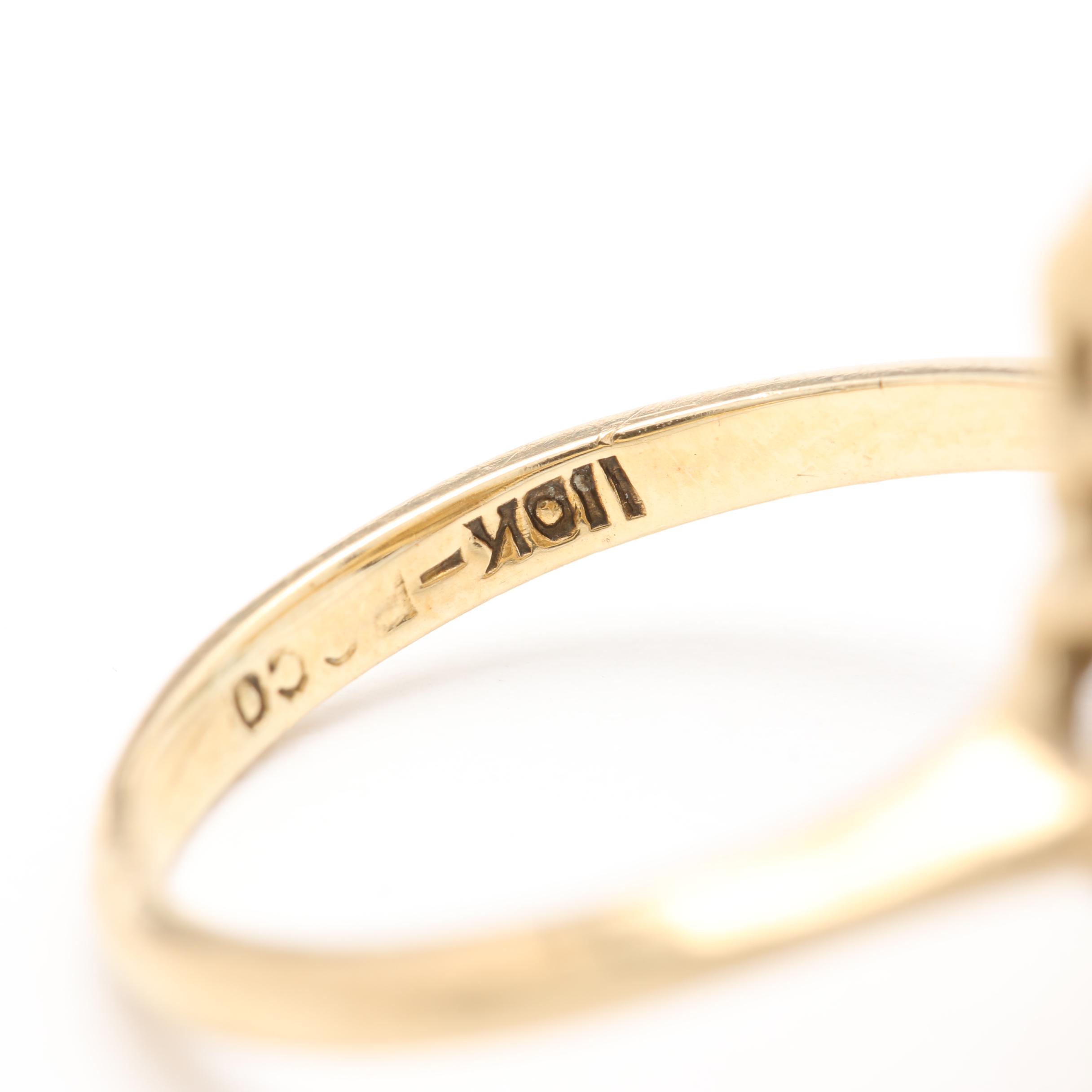 10K Yellow Gold Opal and Lapis Lazuli Rings