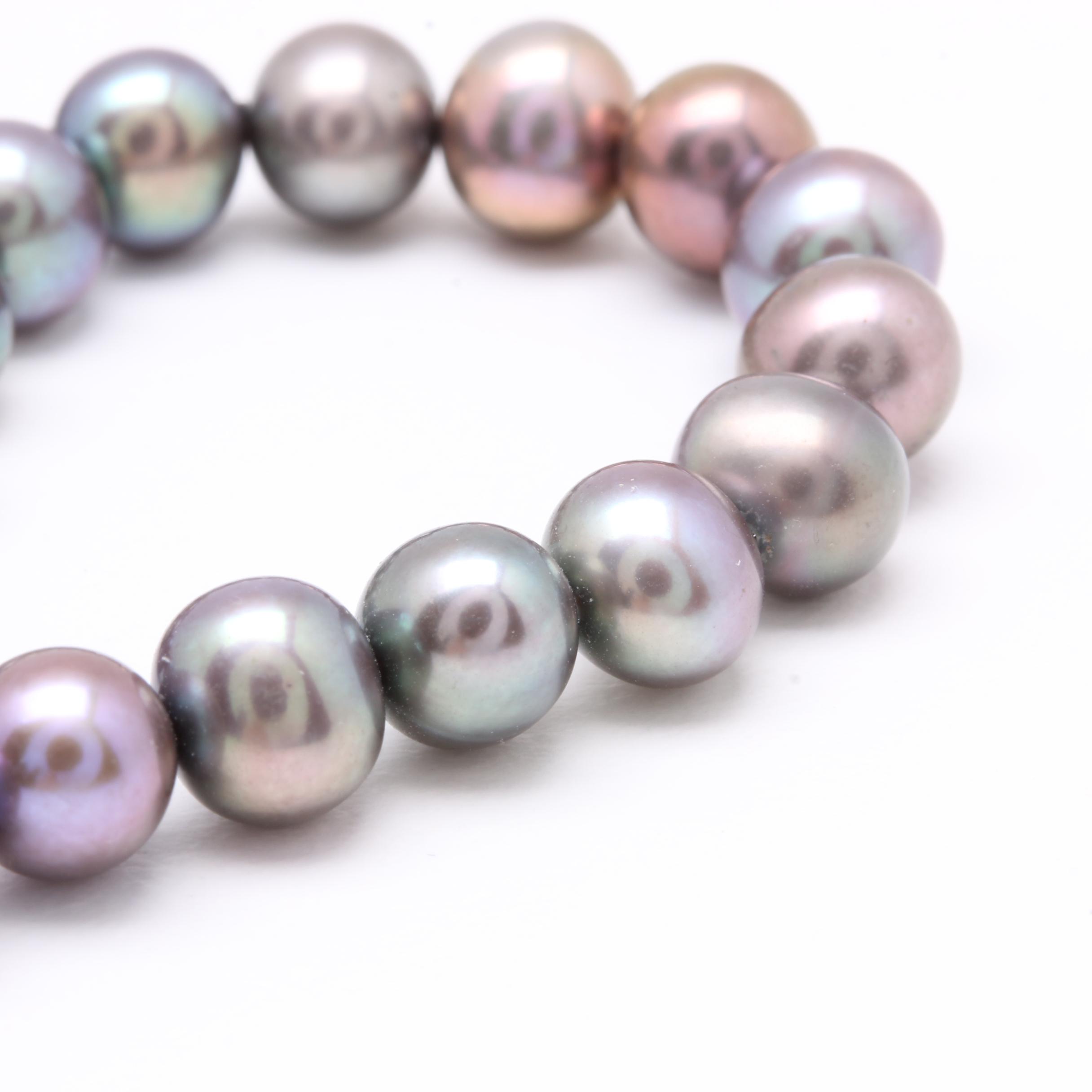 14K Yellow Gold Cultured Pearl Necklace