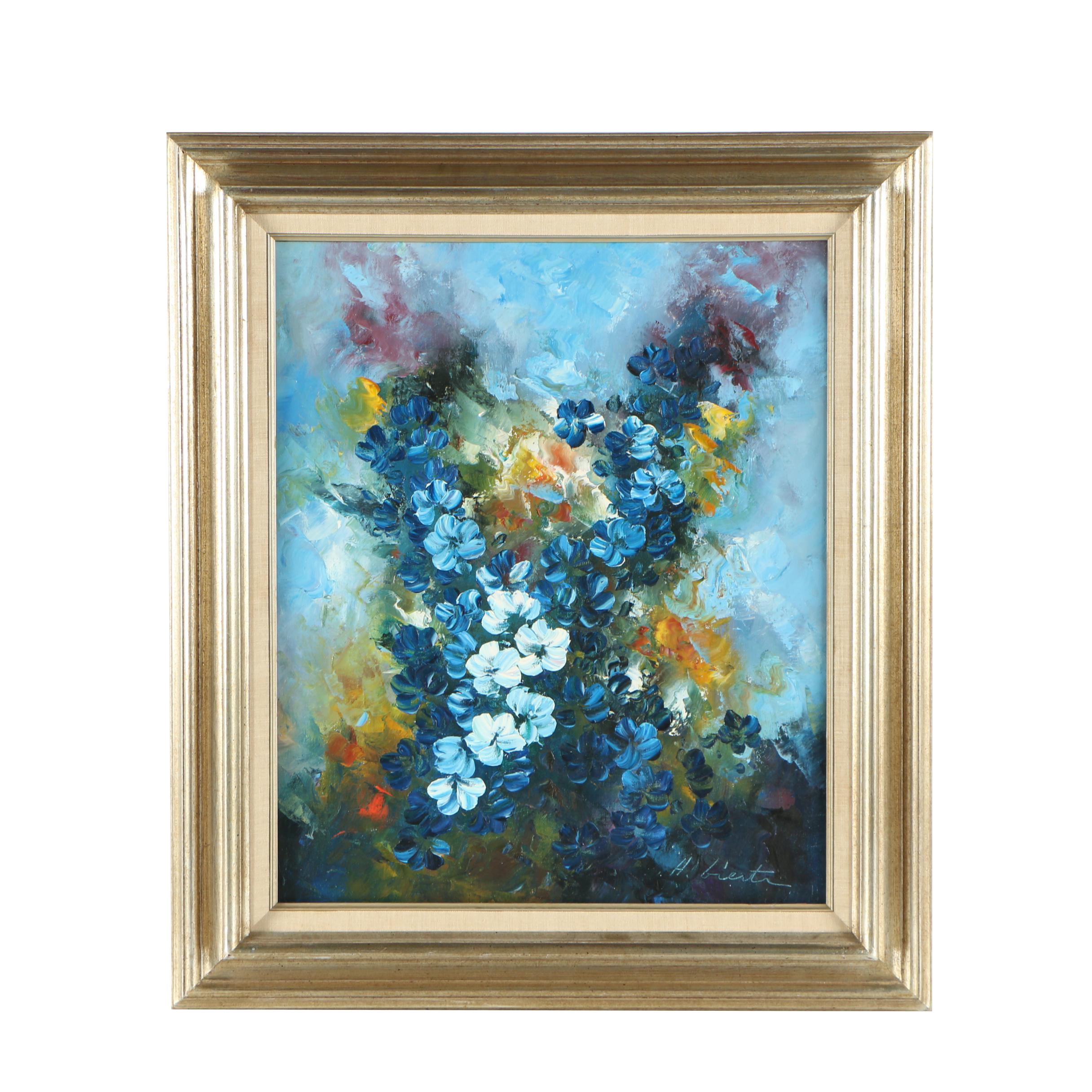 Oil Painting of a Floral Still Life