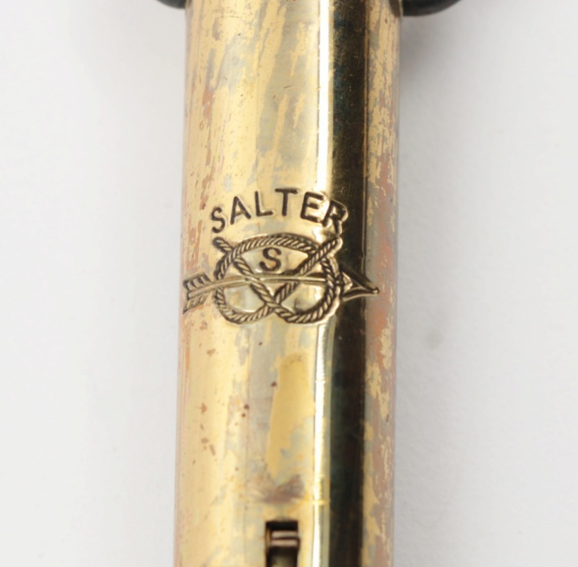 Vintage Salter Brass Tube Scale in Troy Ounces, Made in England