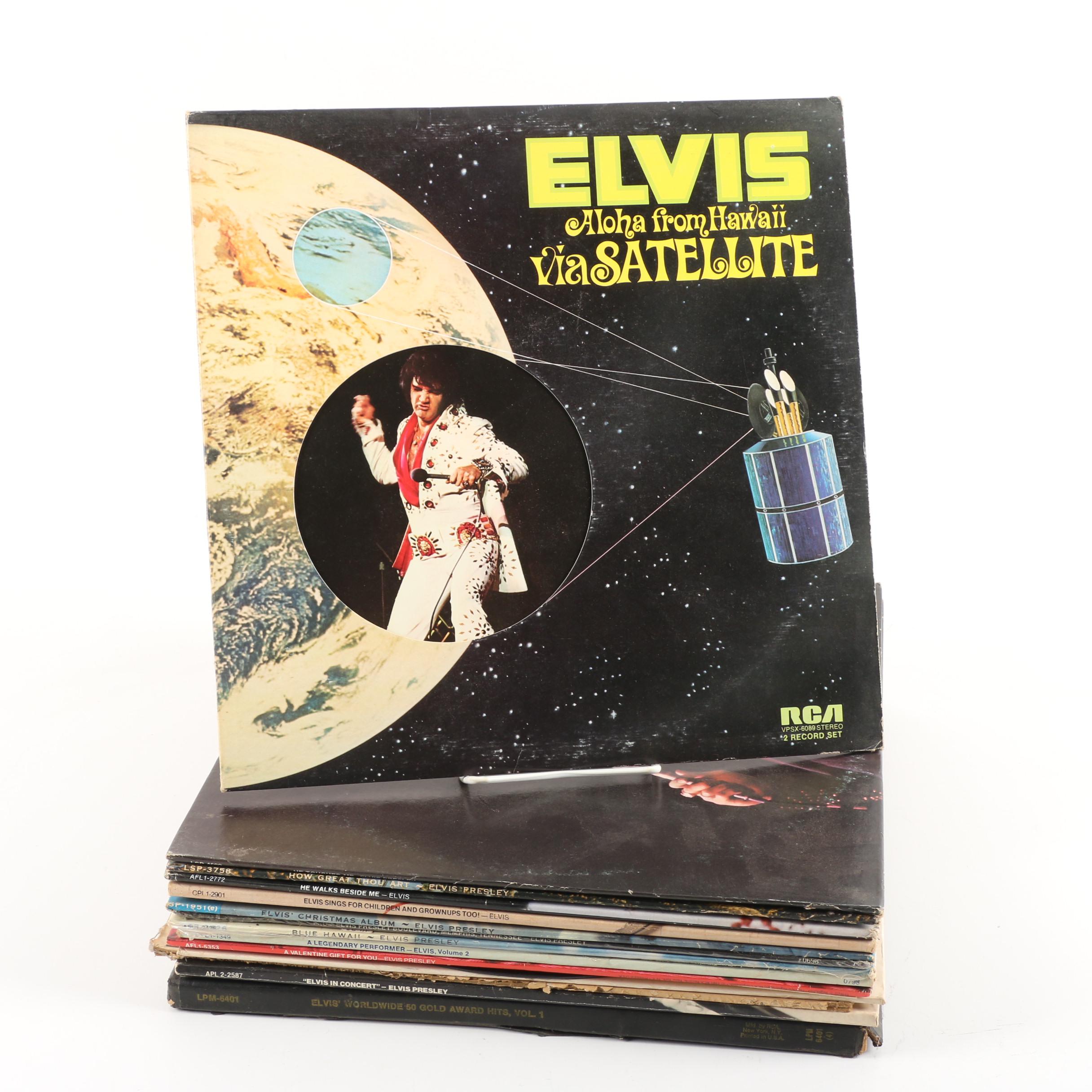 "Elvis in Concert", "A Valentine For You" and Other Elvis Presley LP Records
