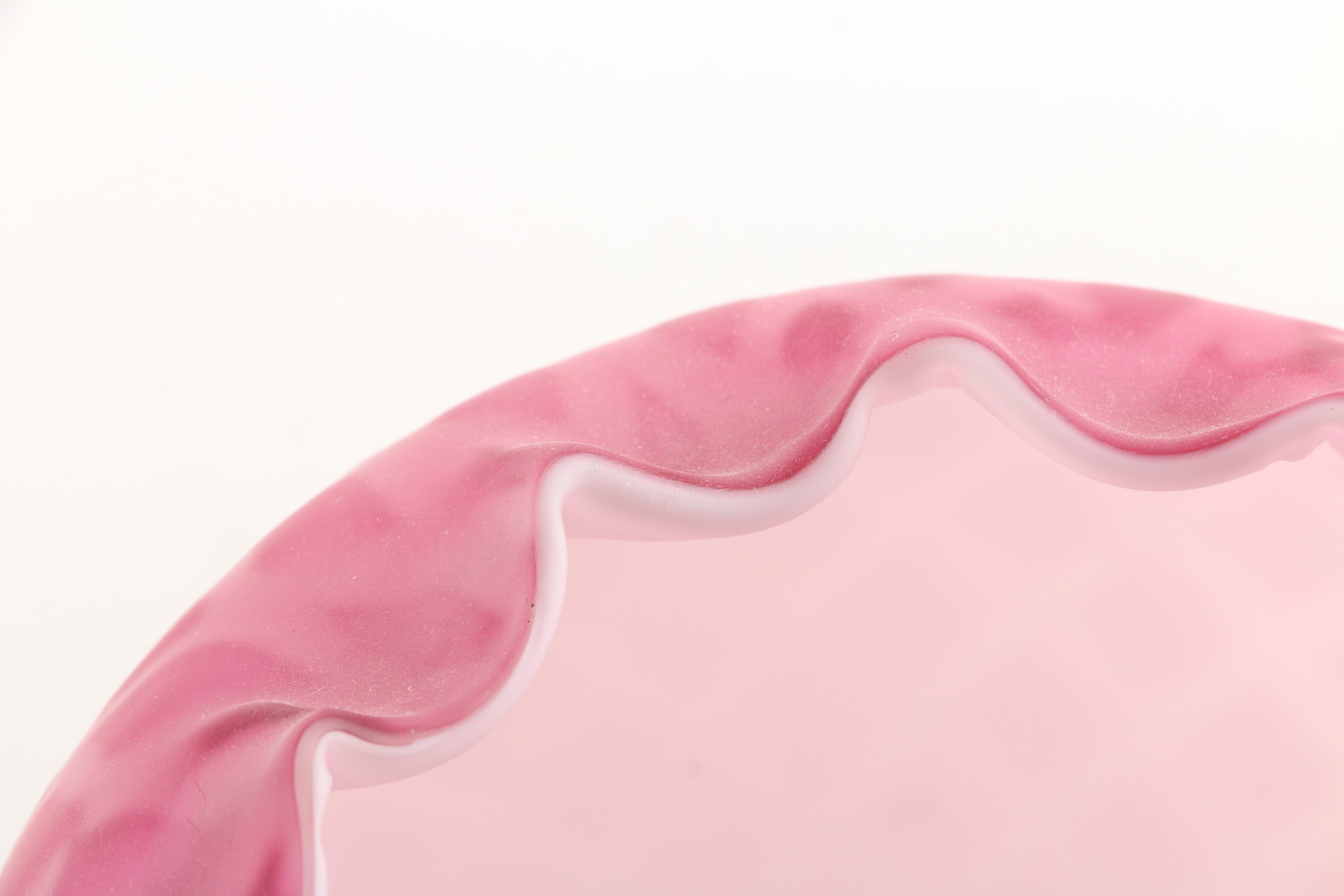 Mount Washington Pink Cased Glass Pitcher and Rose Bowl