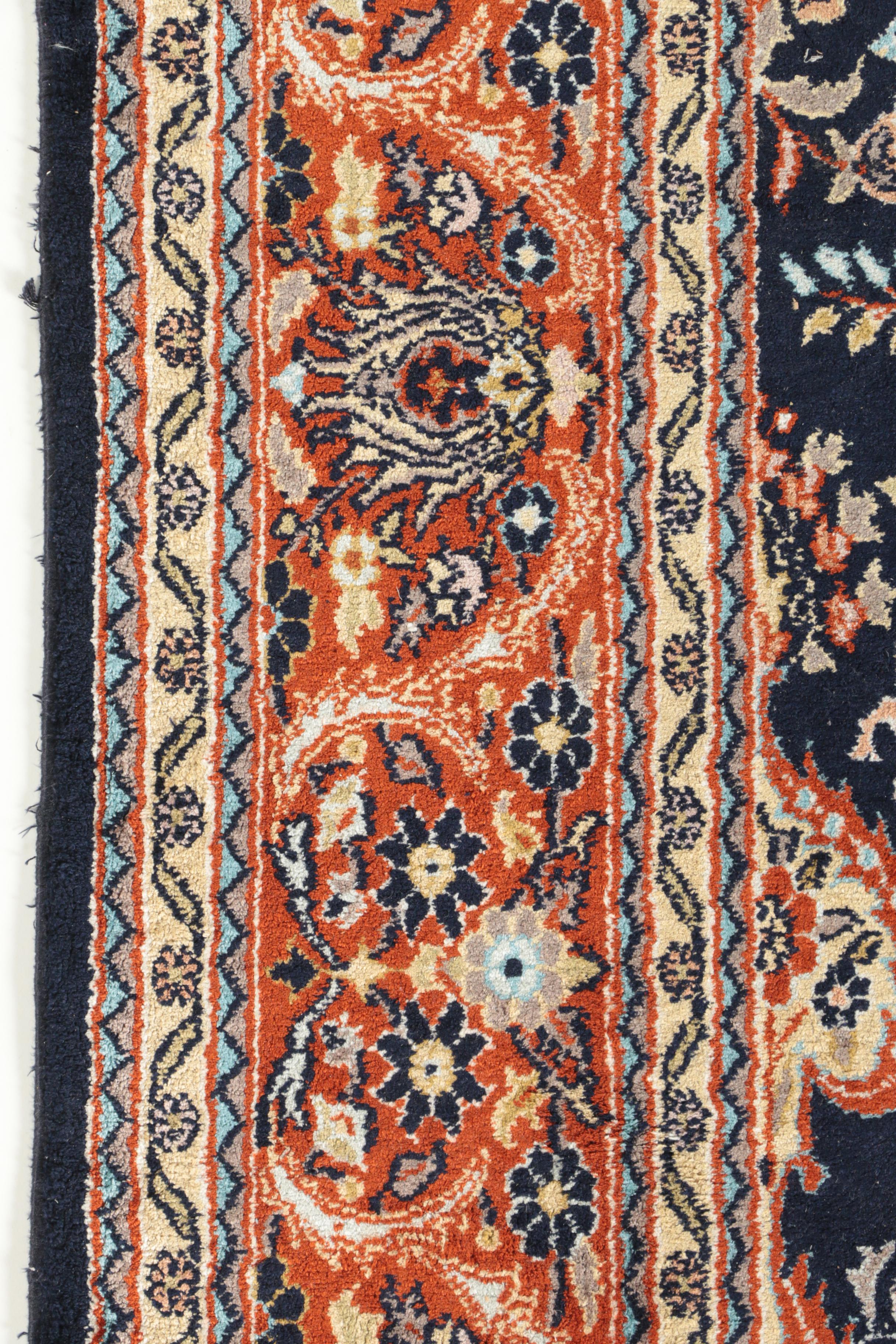 Hand-Knotted Indo-Persian Kashmir Silk Area Rug