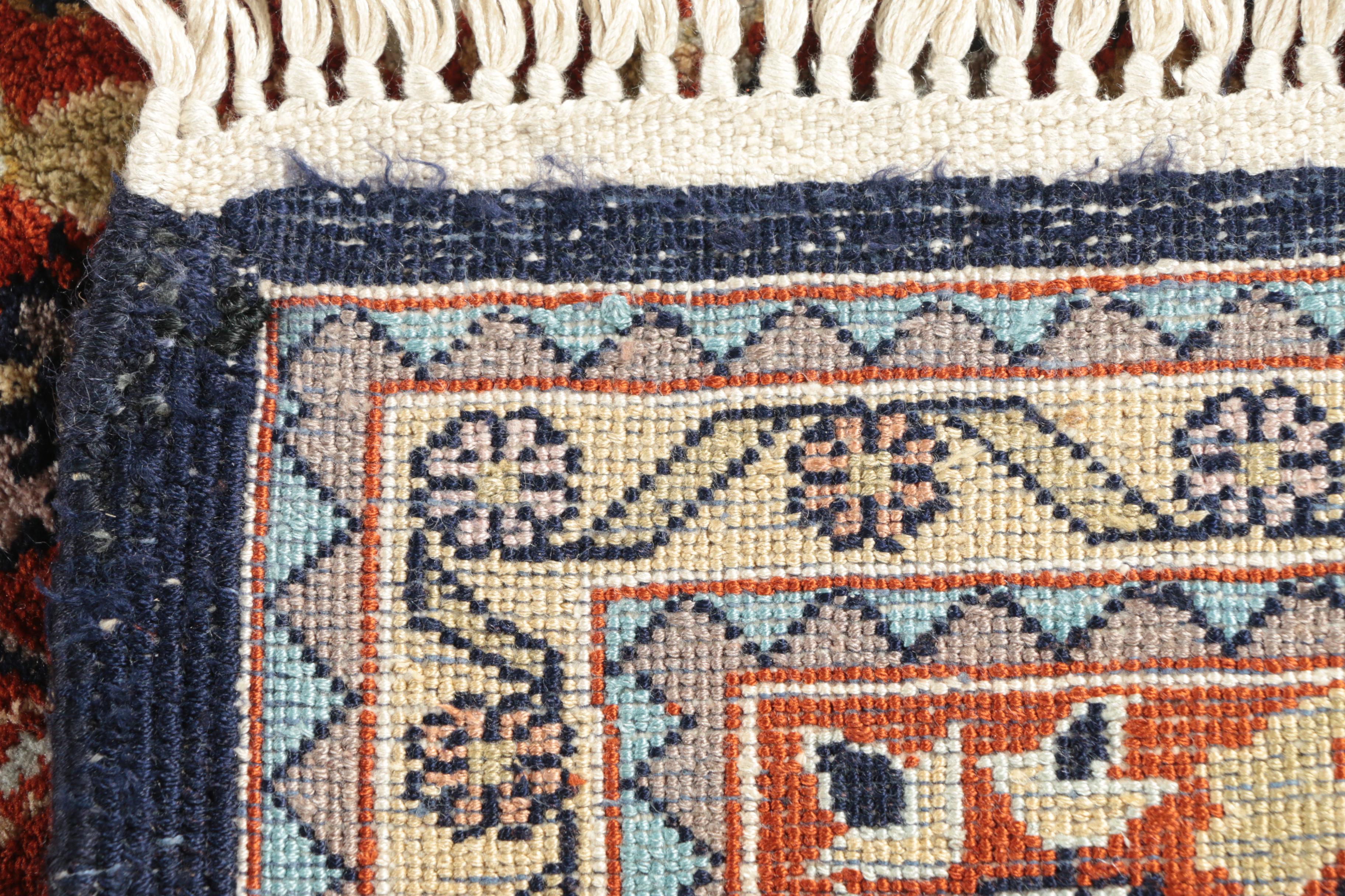 Hand-Knotted Indo-Persian Kashmir Silk Area Rug