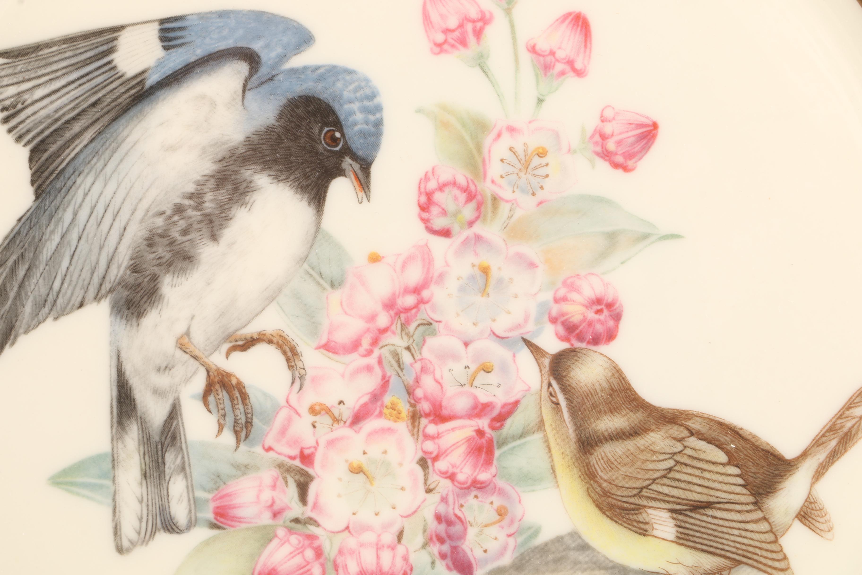 1980 Lenox "Boehm Birds" Porcelain Black-Throated Blue Warblers Plate