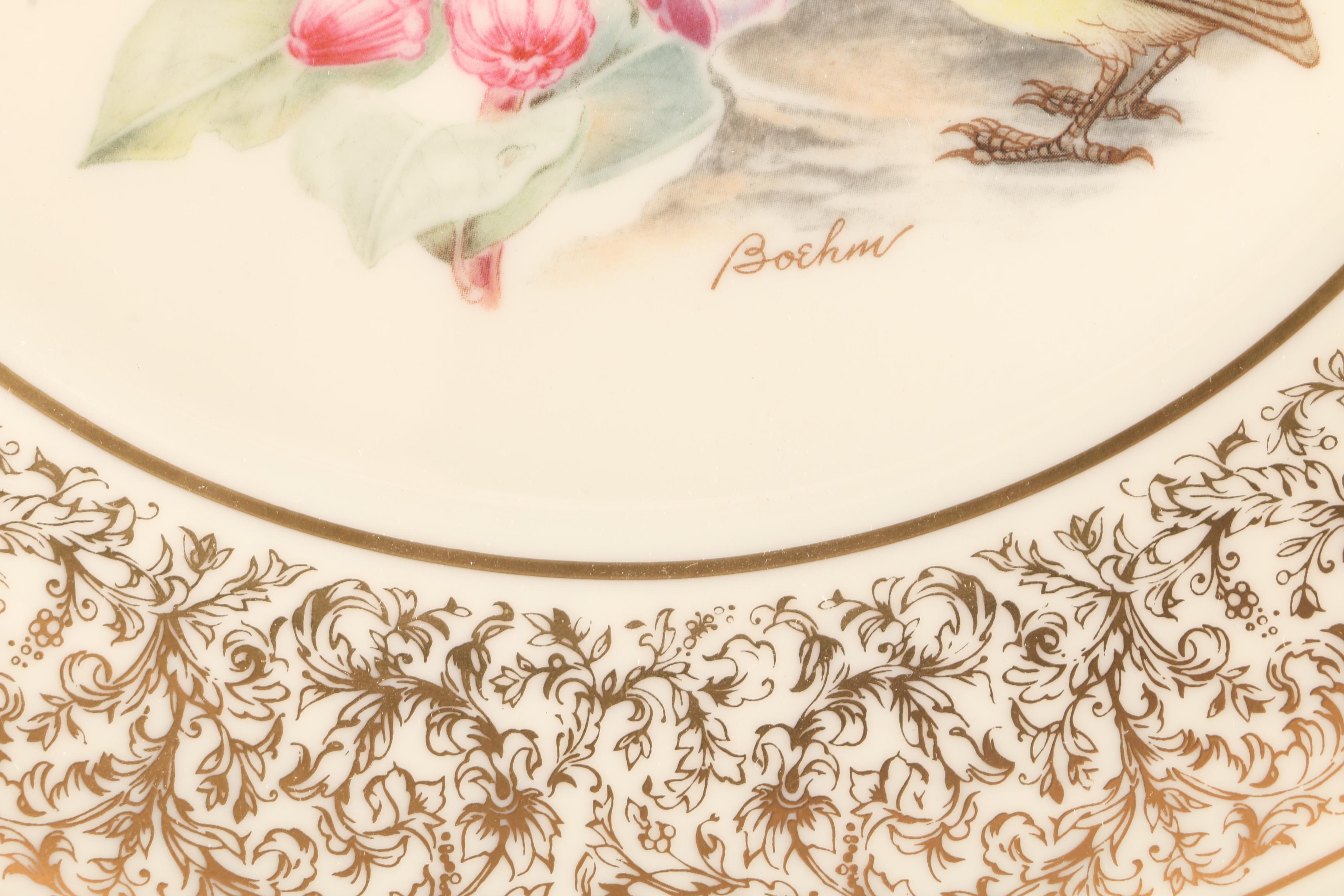 1980 Lenox "Boehm Birds" Porcelain Black-Throated Blue Warblers Plate